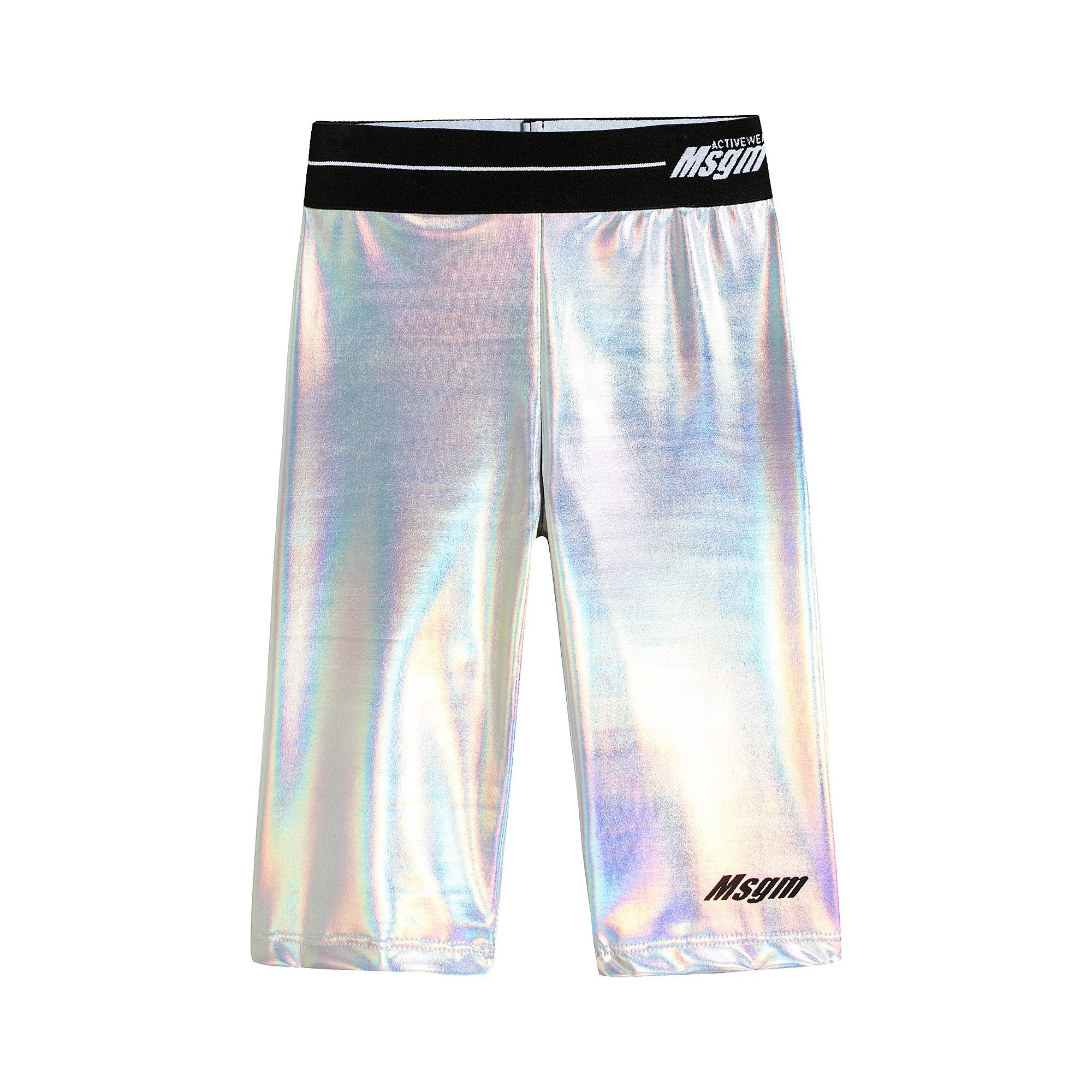 Girls Holographic Biker Shorts