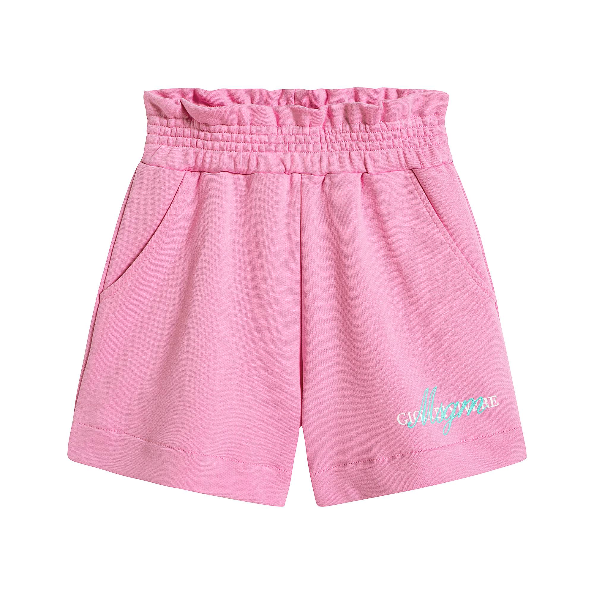 Girls Pink Logo Fleece Shorts
