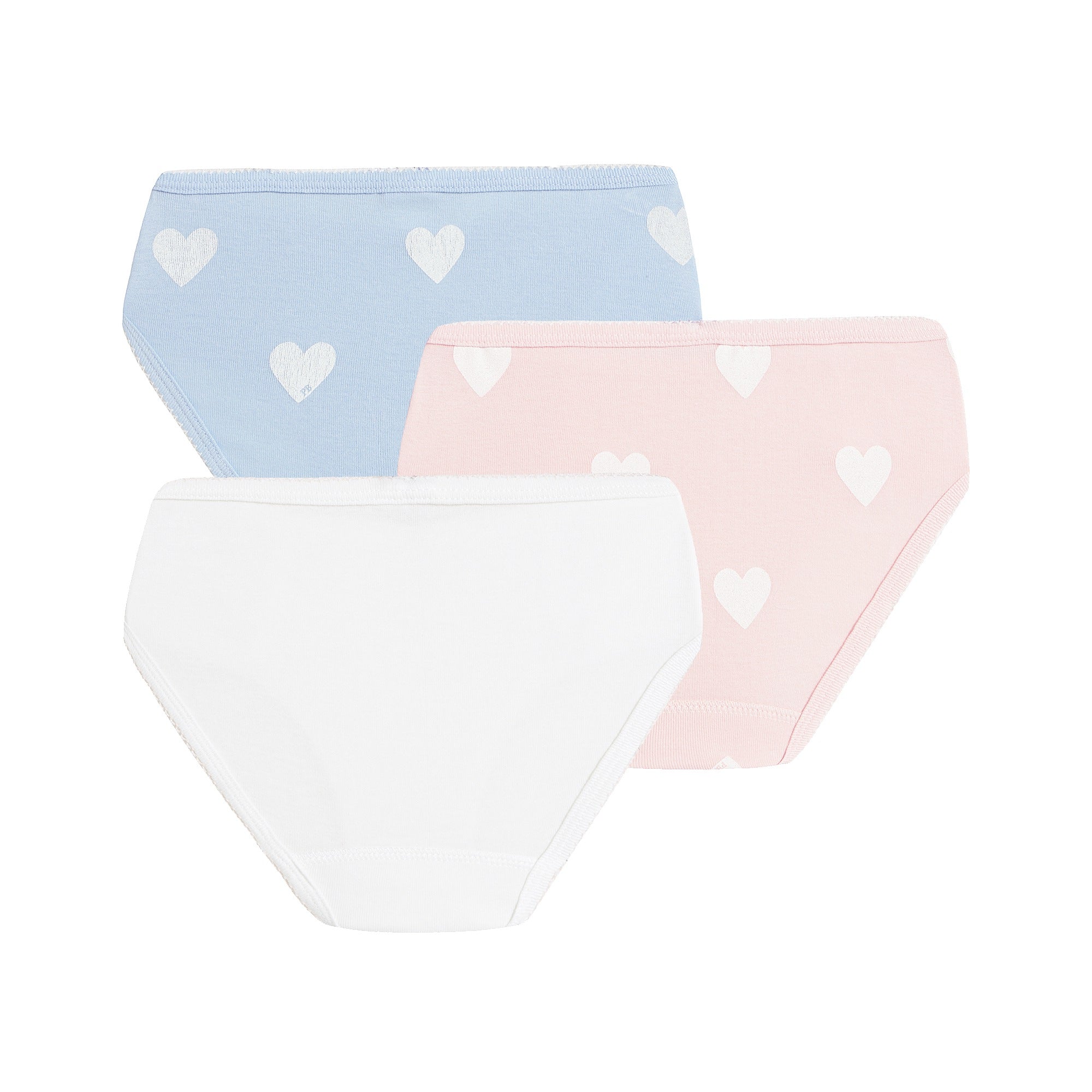 Girls Multicolor Hearts Underwear Set ( 3 Pieces )