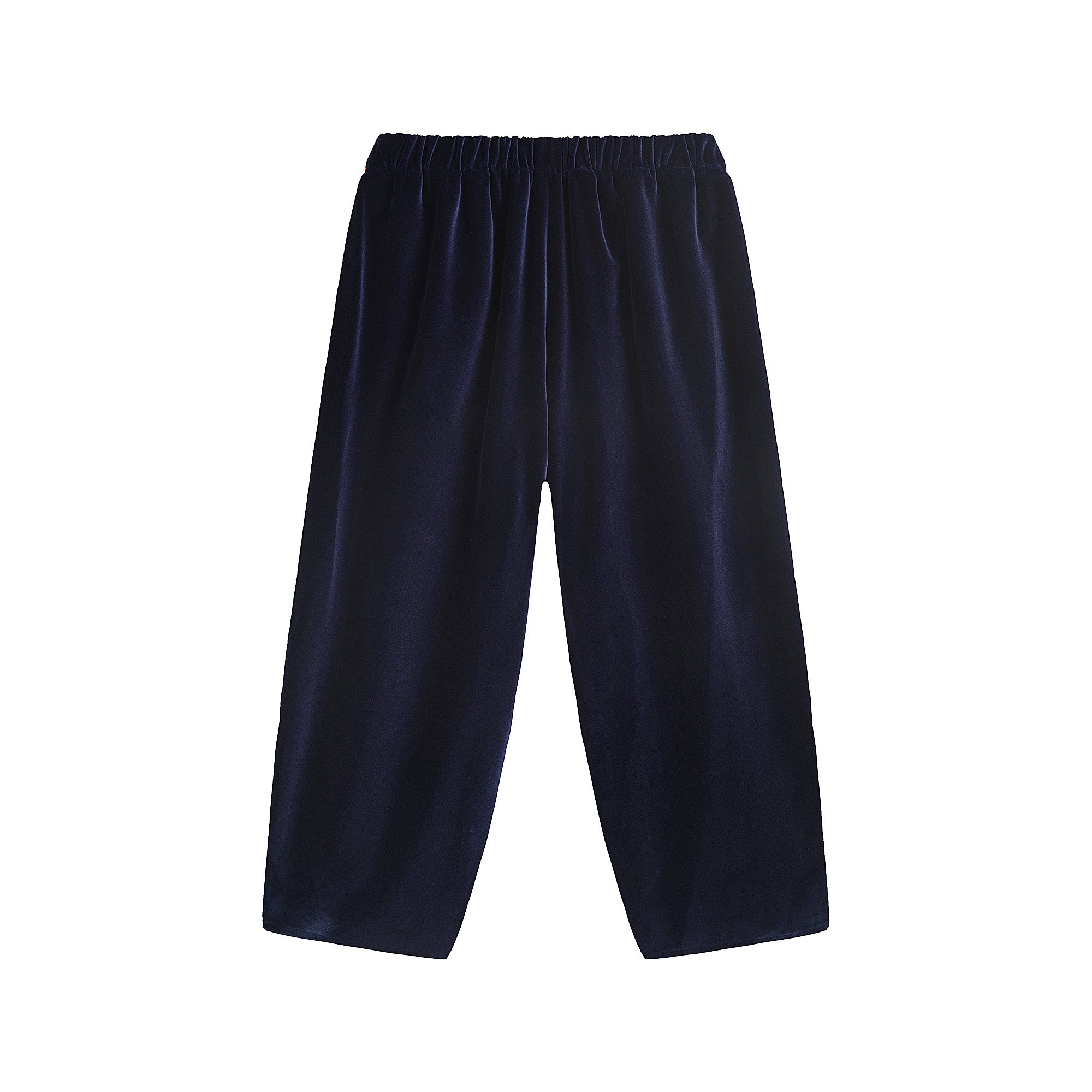 Girls Dark Blue Velvet Trousers