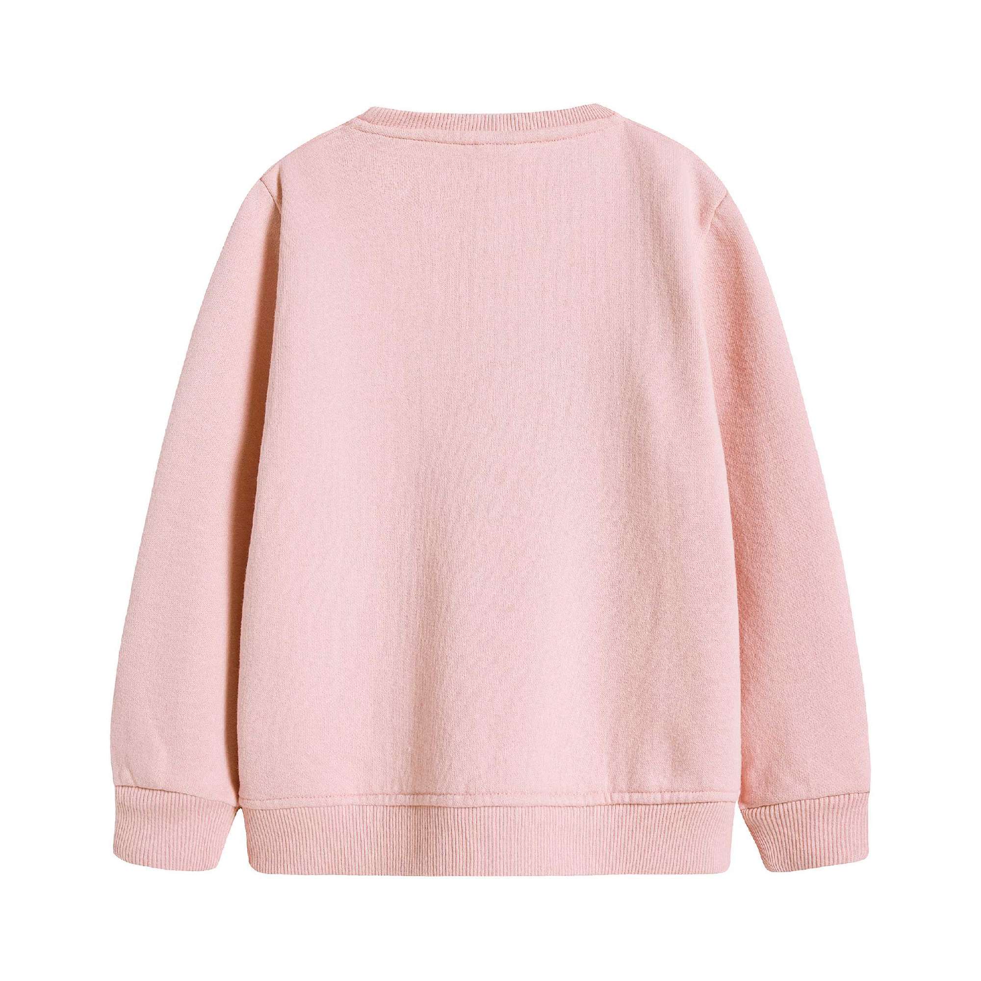 Girls Light Pink Heart Sweatshirt