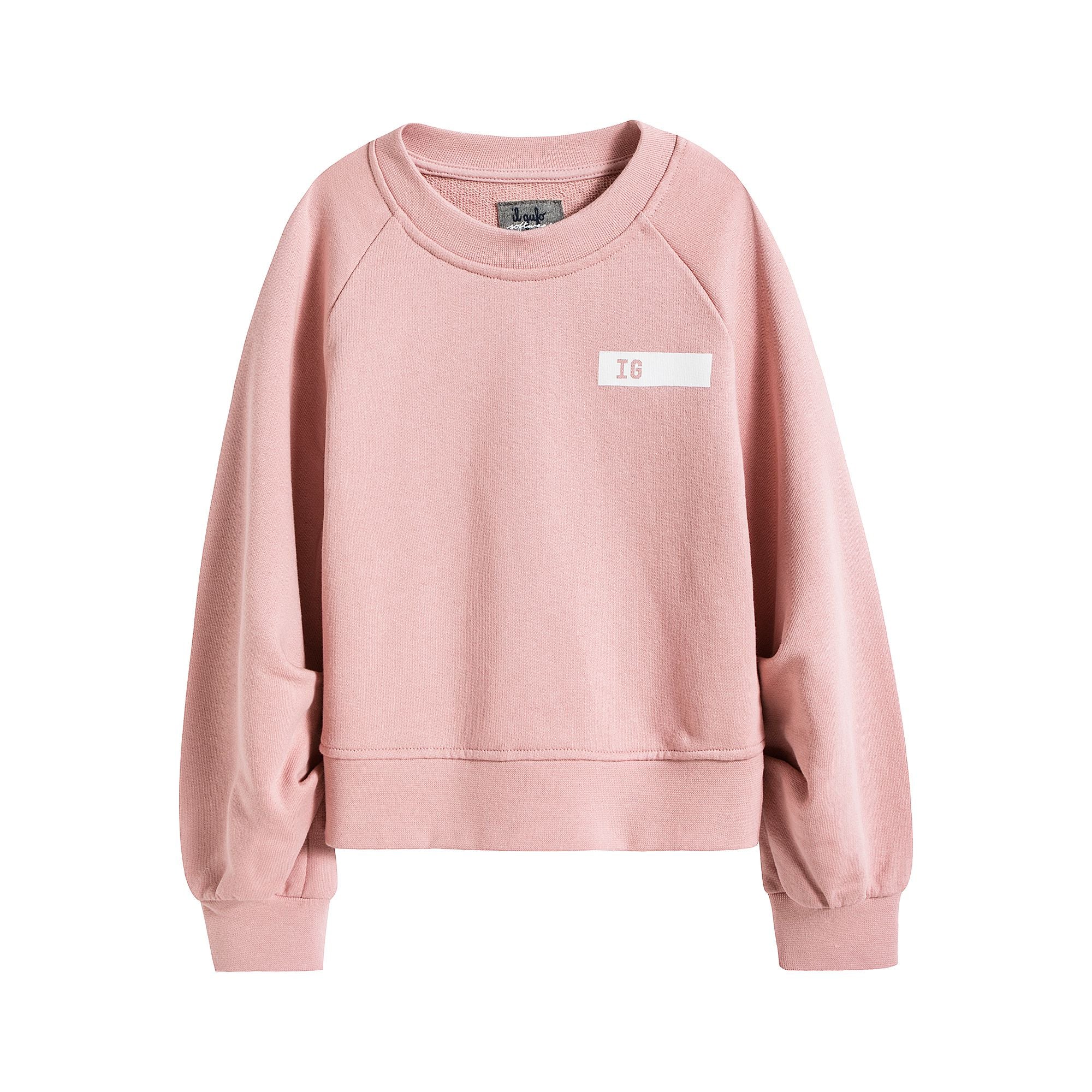 Girls Pink Cotton Sweatshirt