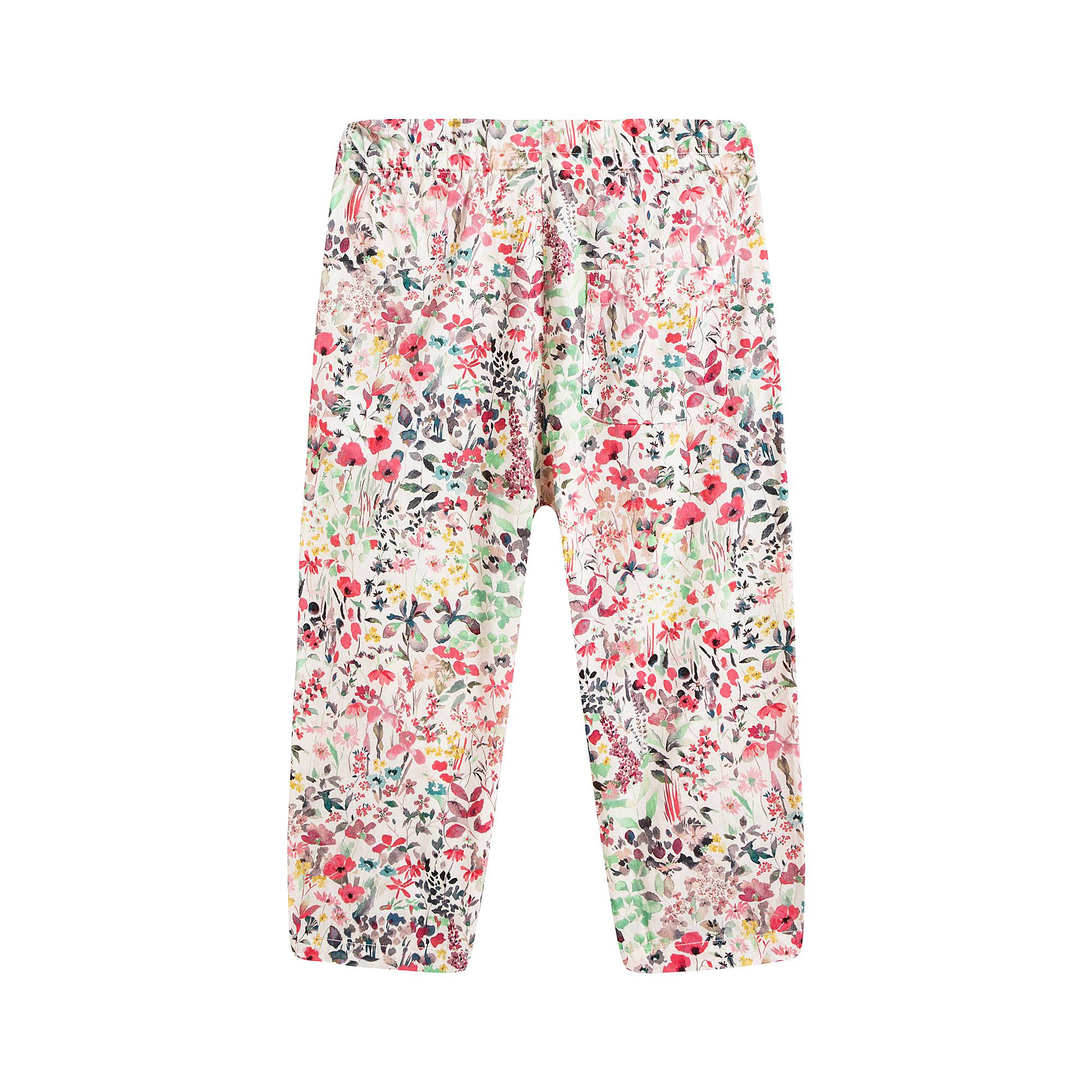 Baby Girls Multicolor Cotton Trousers