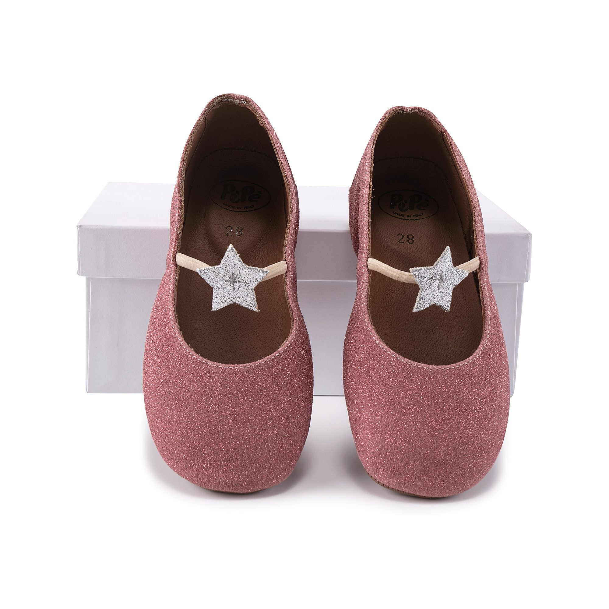 Girls Pink Leather Shoes