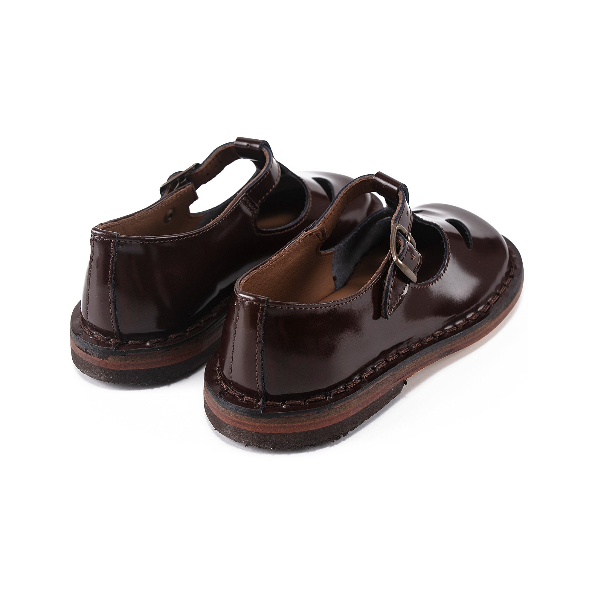 Girls Brown Leather Shoes
