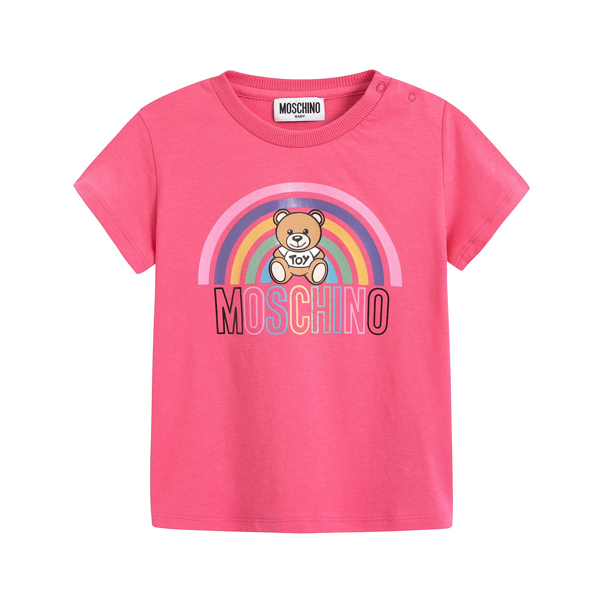 Girls Pink Bear Cotton T-Shirt