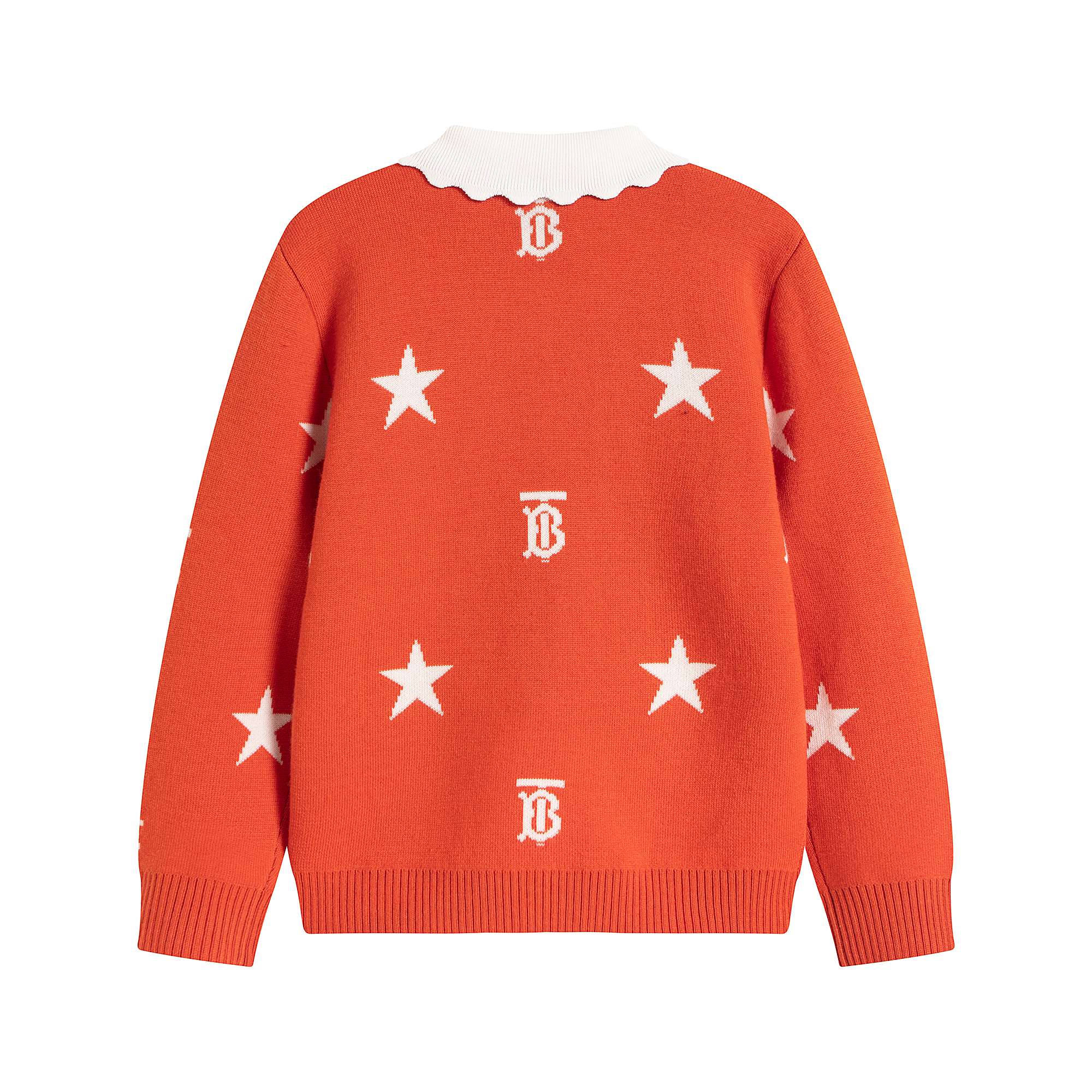 Girls Red Logo Wool Cardigan