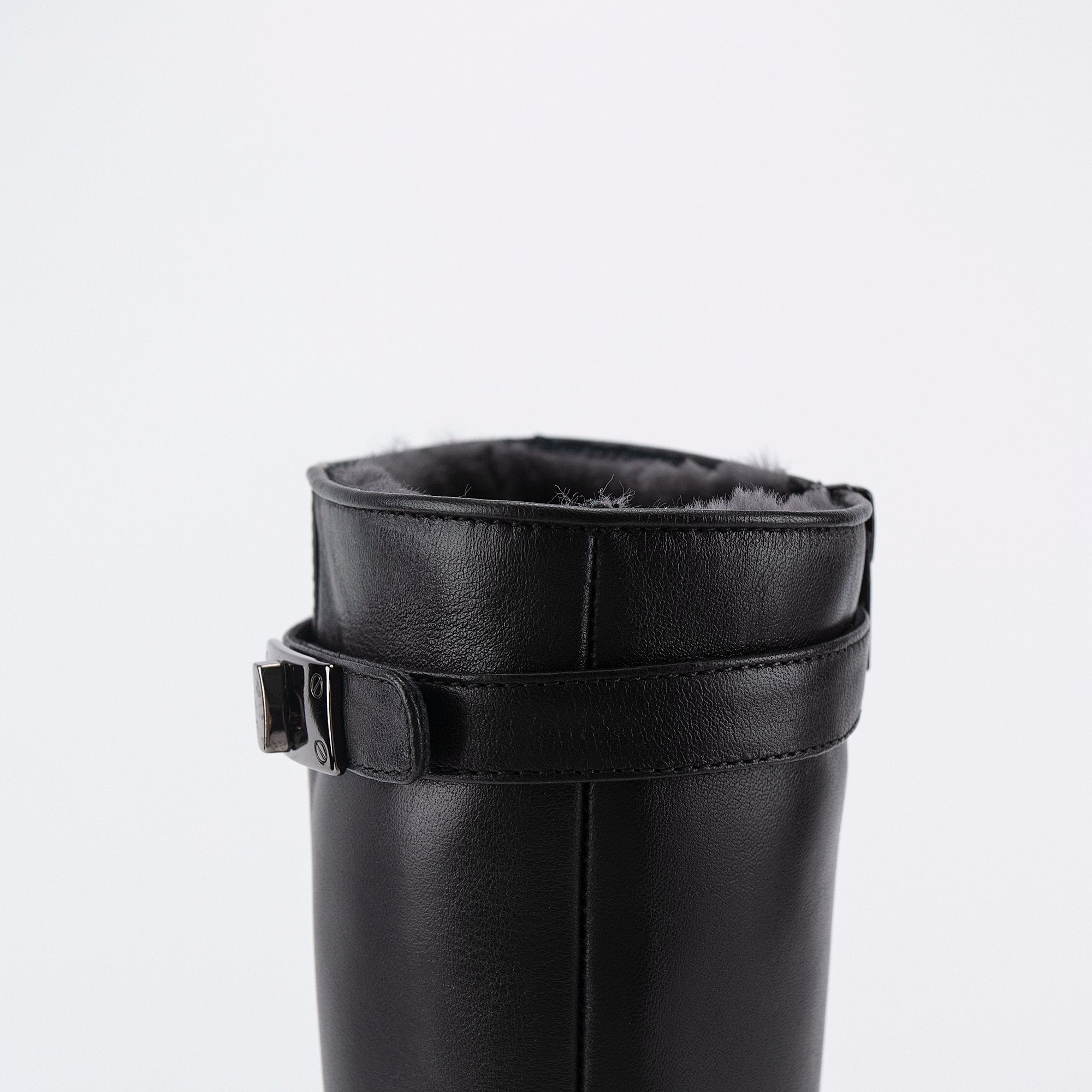 Girls Black Leather Boots