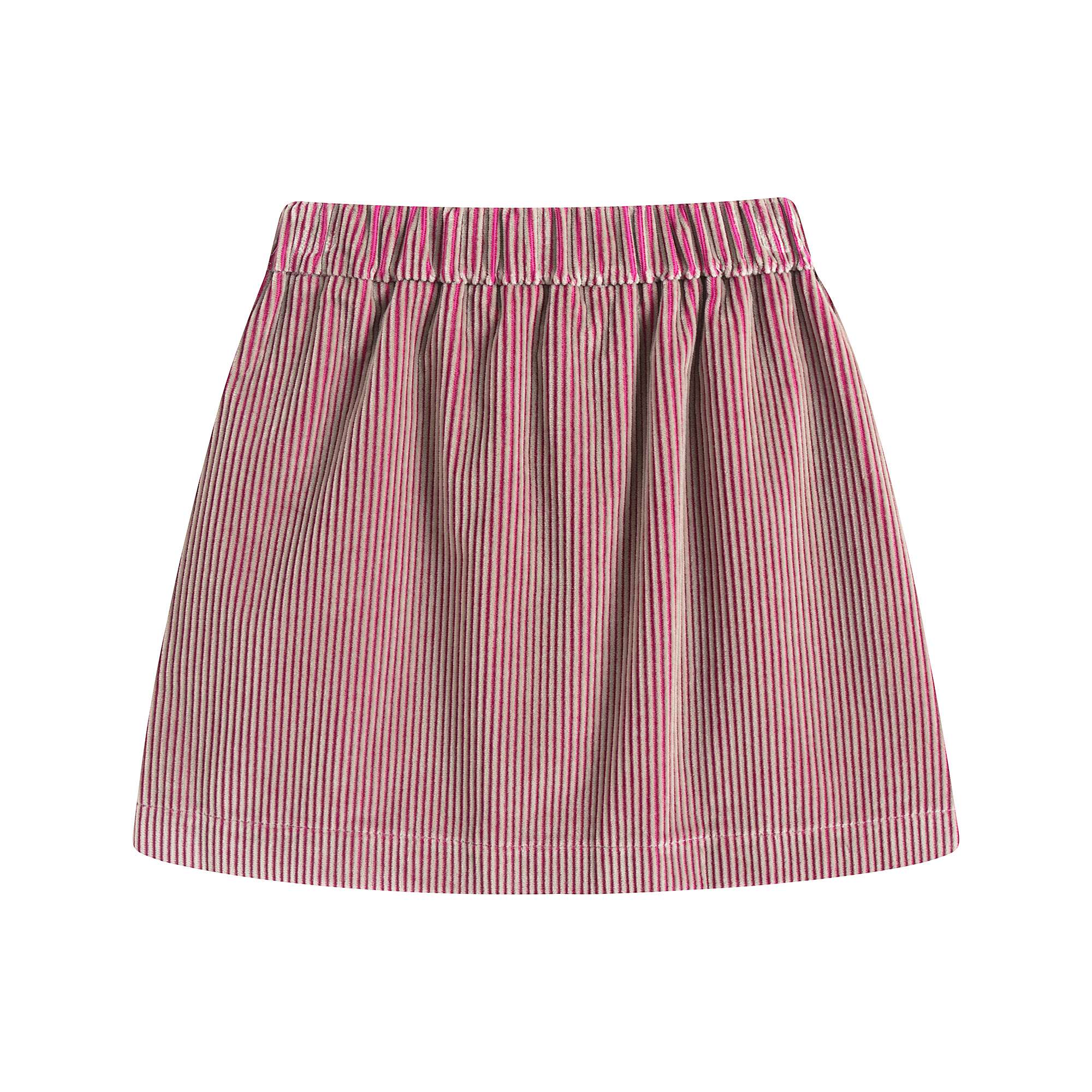 Girls Pink Velvet Skirt