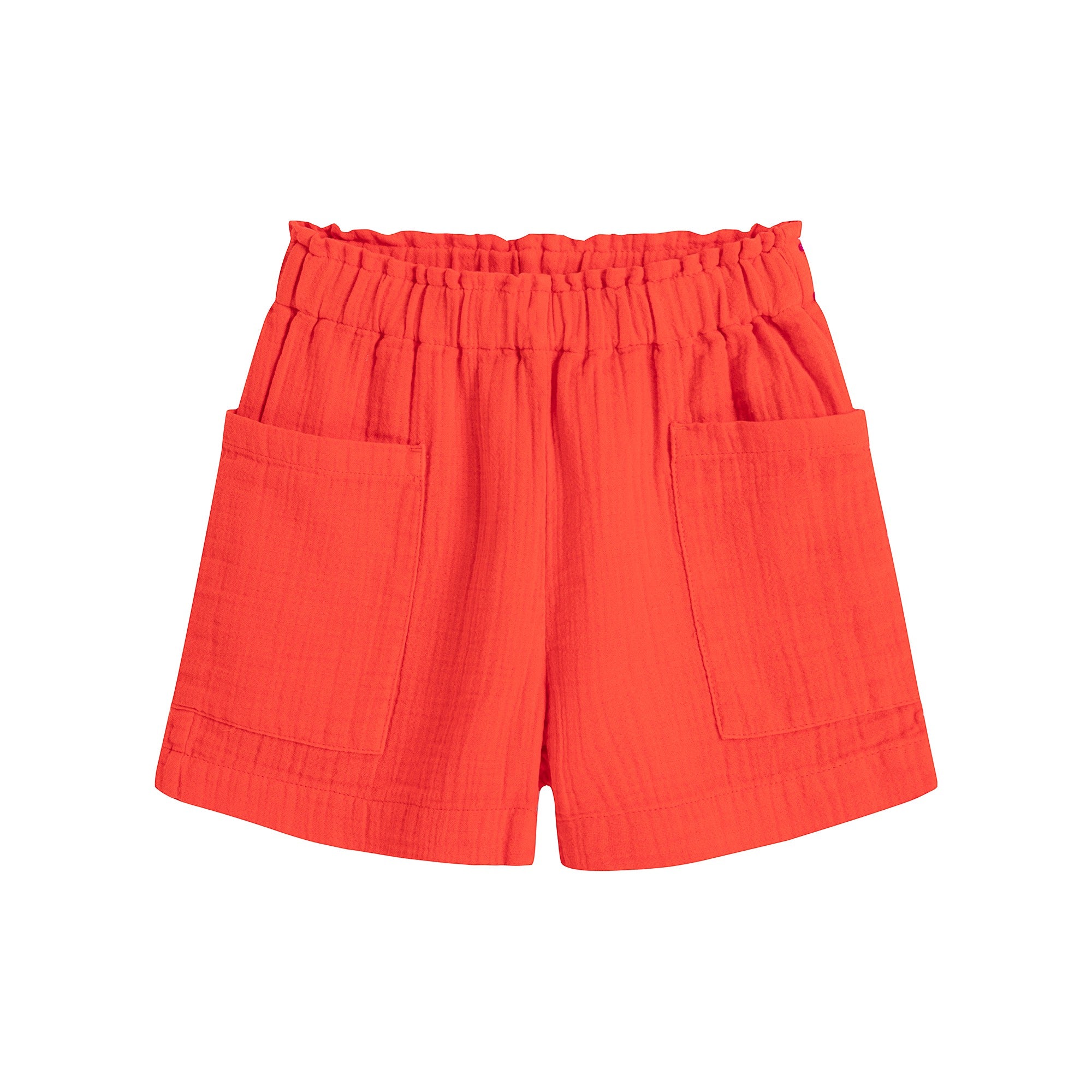 Girls Red Cotton Short