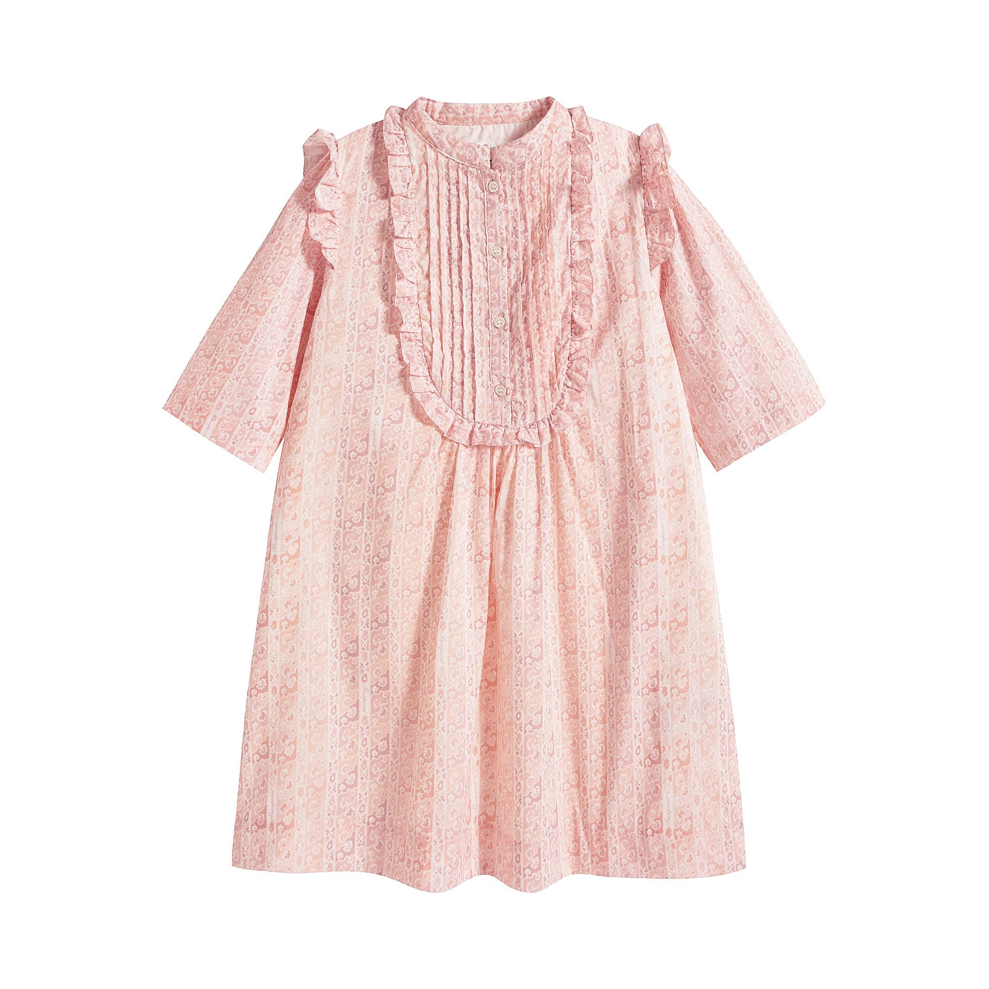 Girls Light Pink Cotton Dress