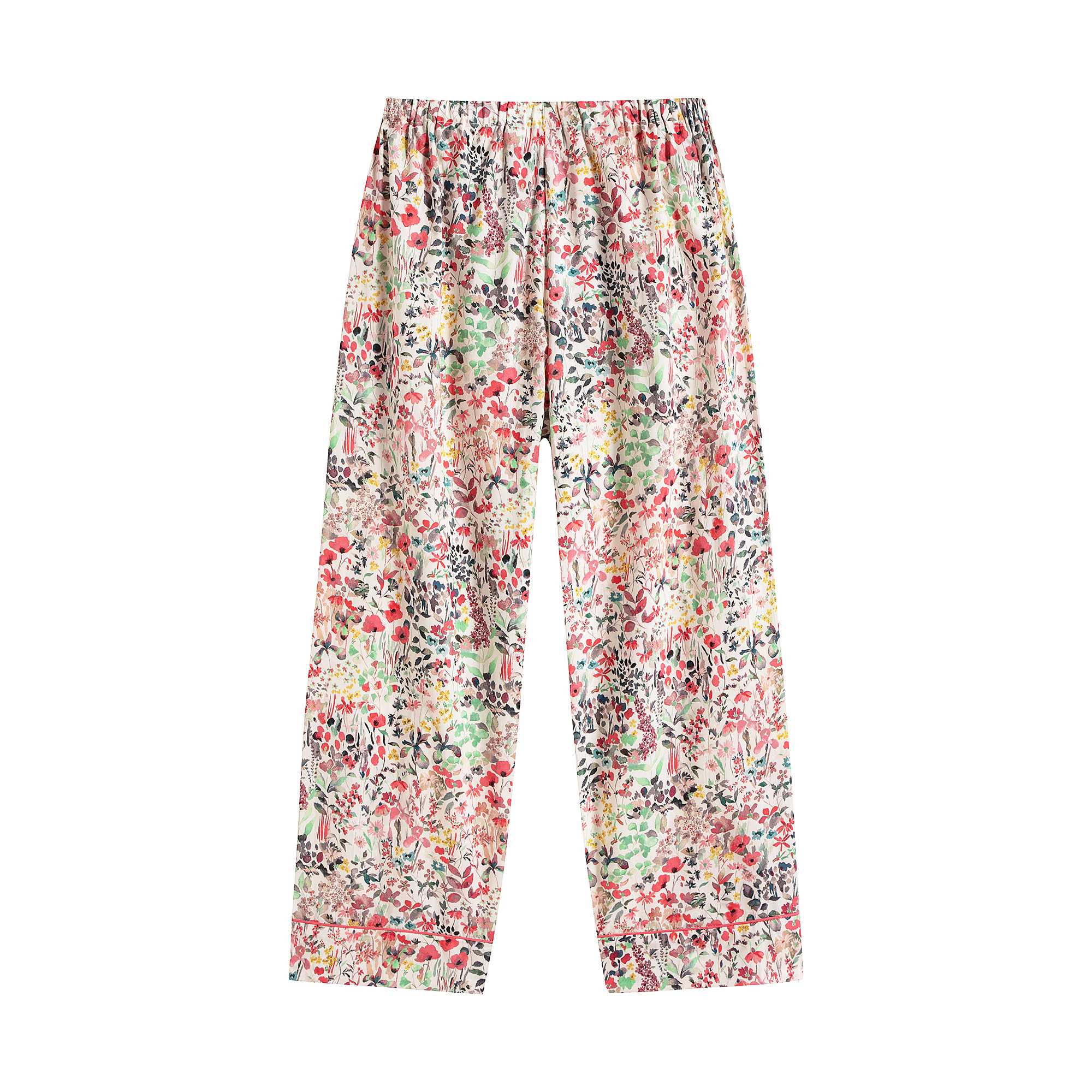 Girls Red Floral Cotton Nightwear Set