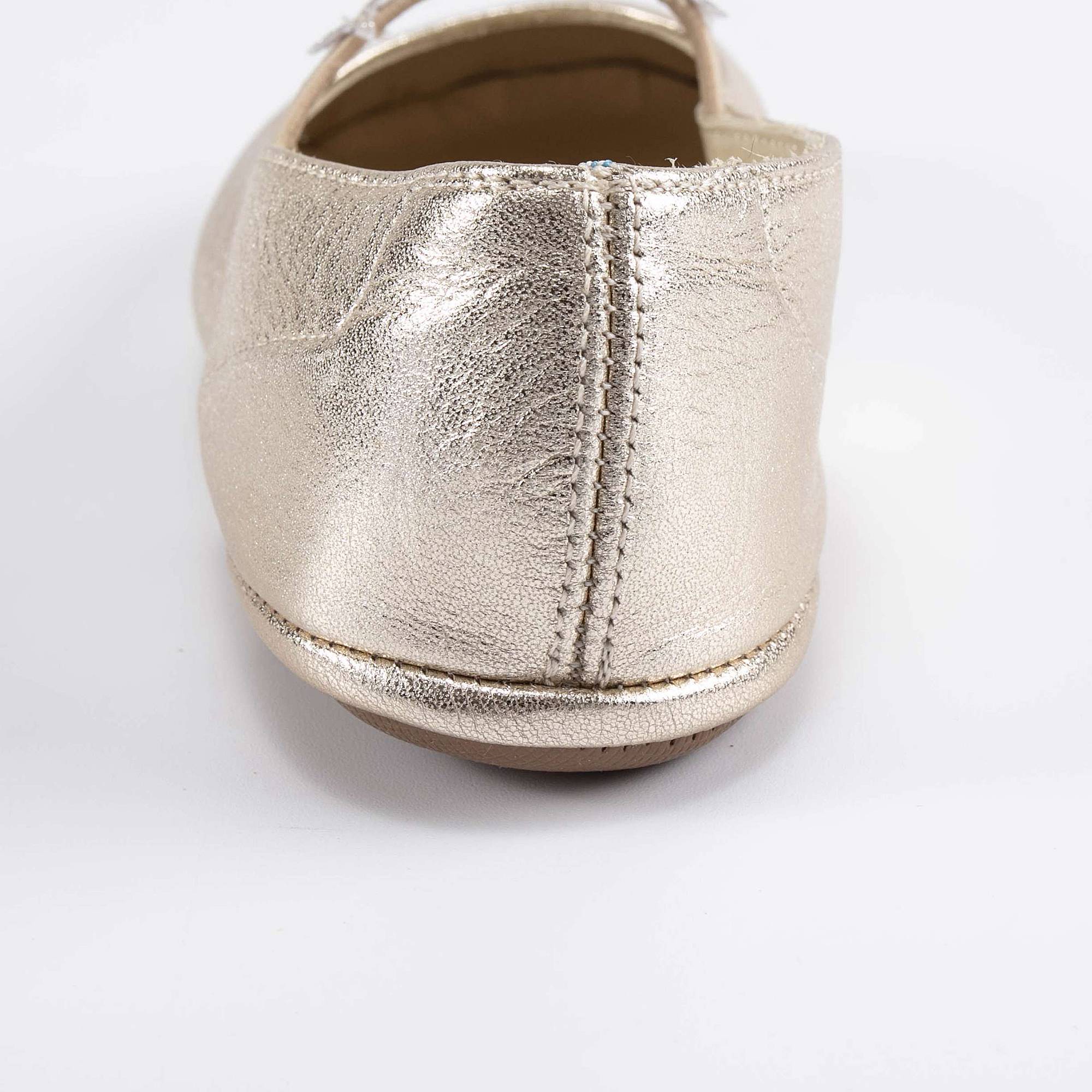 Girls Gold Stars Leather Shoes
