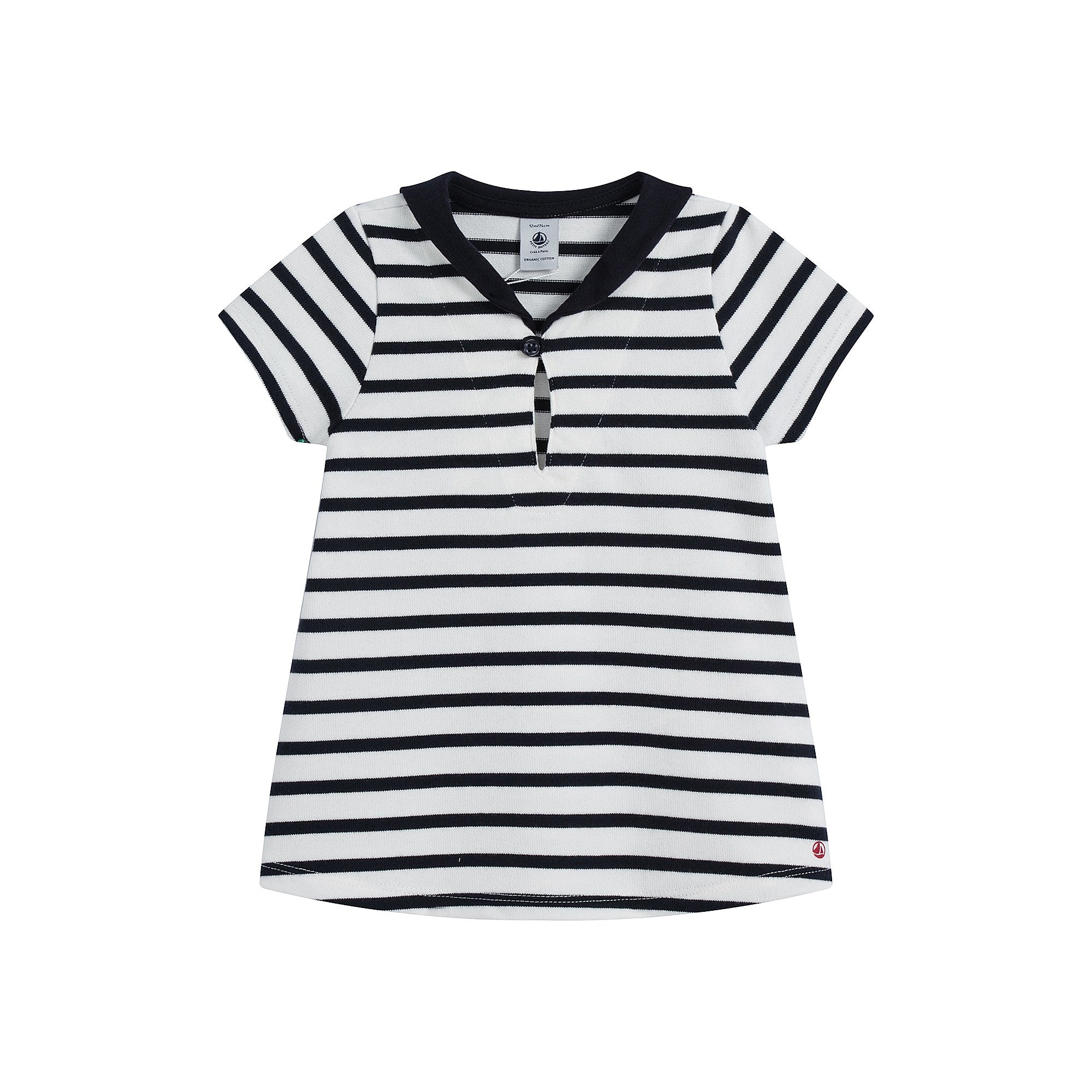 Baby Girls White Stripes Dress
