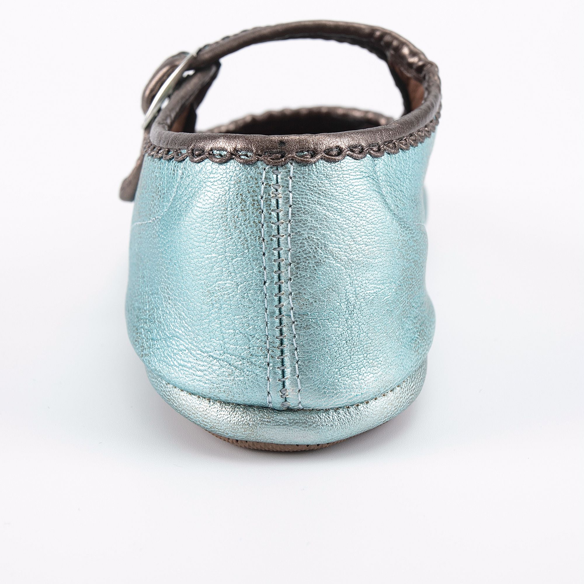 Girls Green Leather Shoes