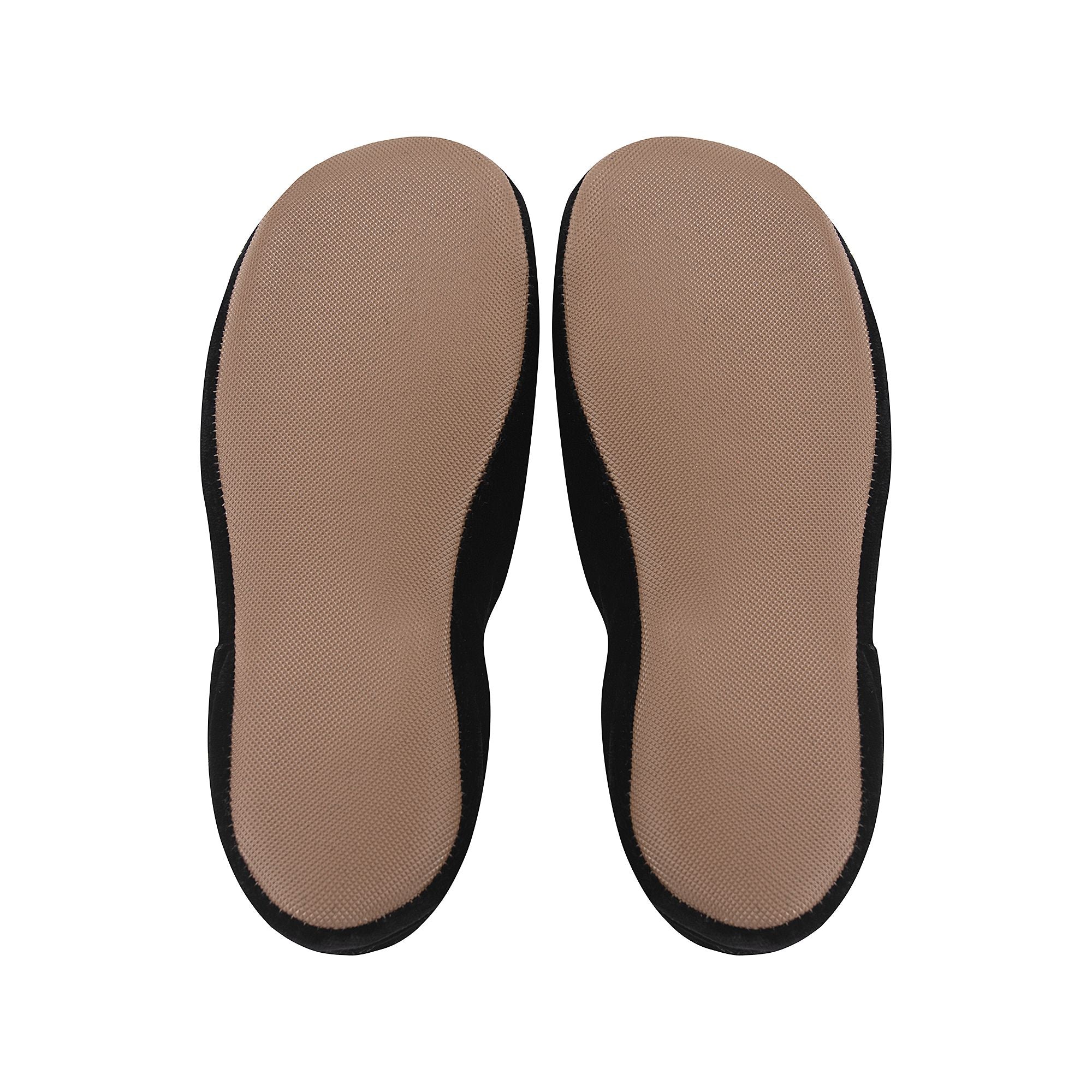 Girls Black Crown Flat Shoes