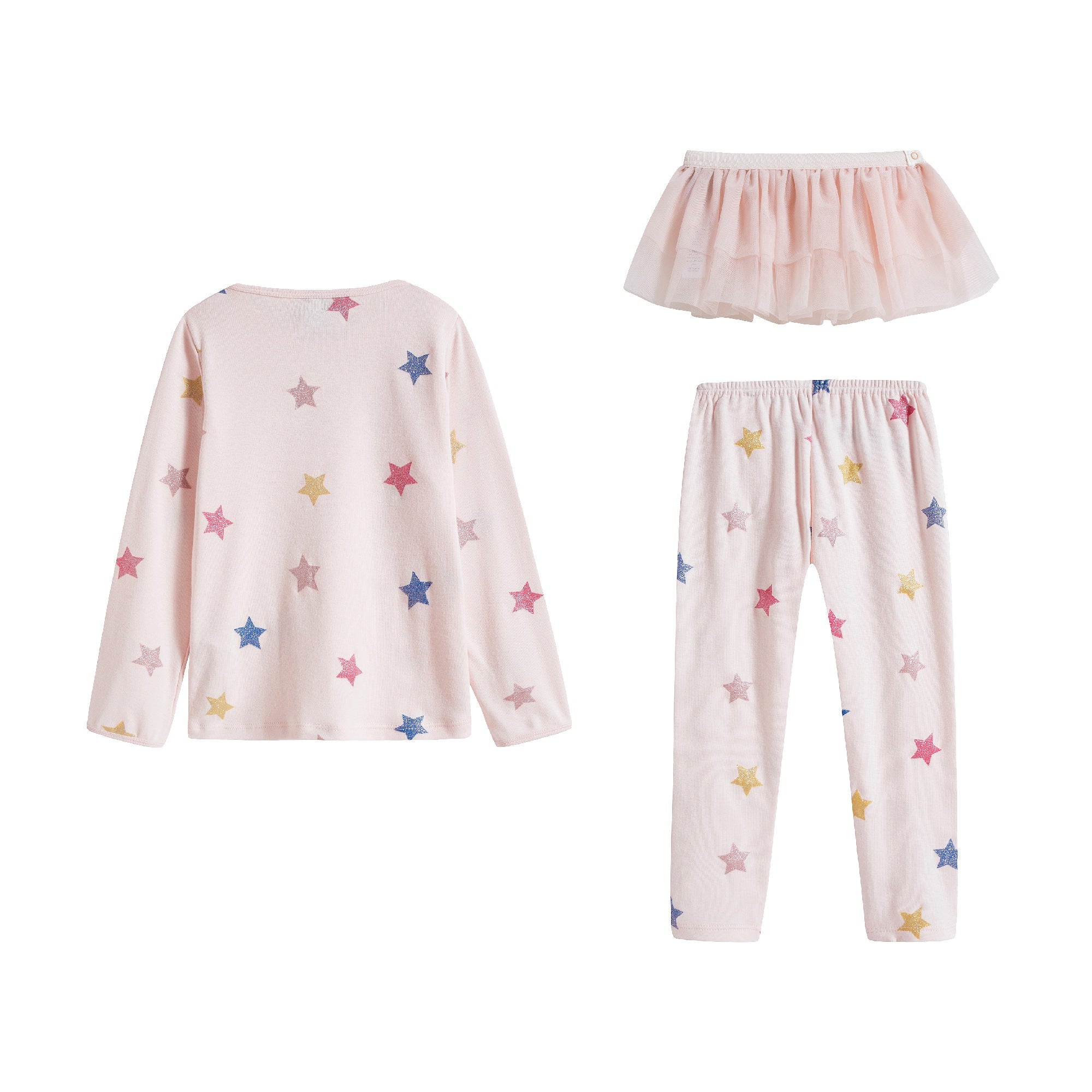 Girls Pink Stars Nightwear Set