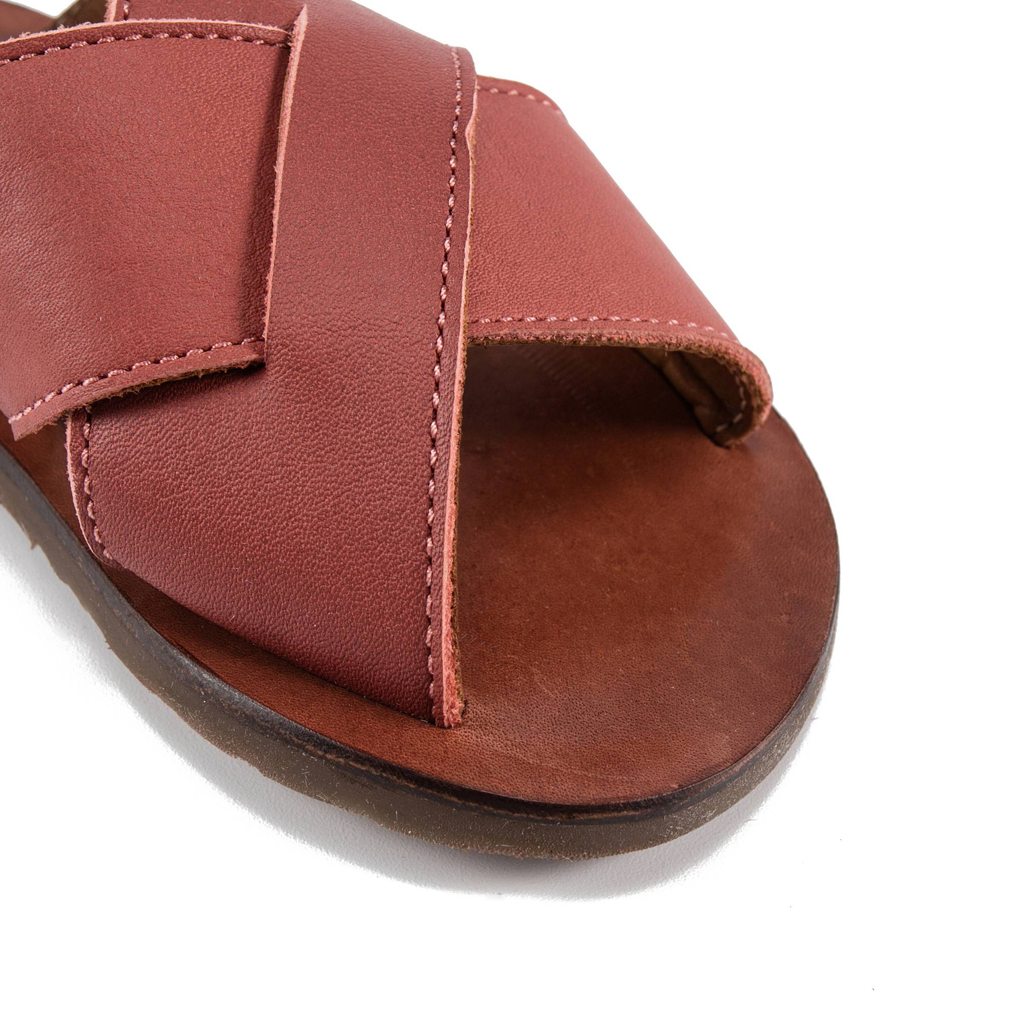 Baby Boys & Girls Red Leather Sandals