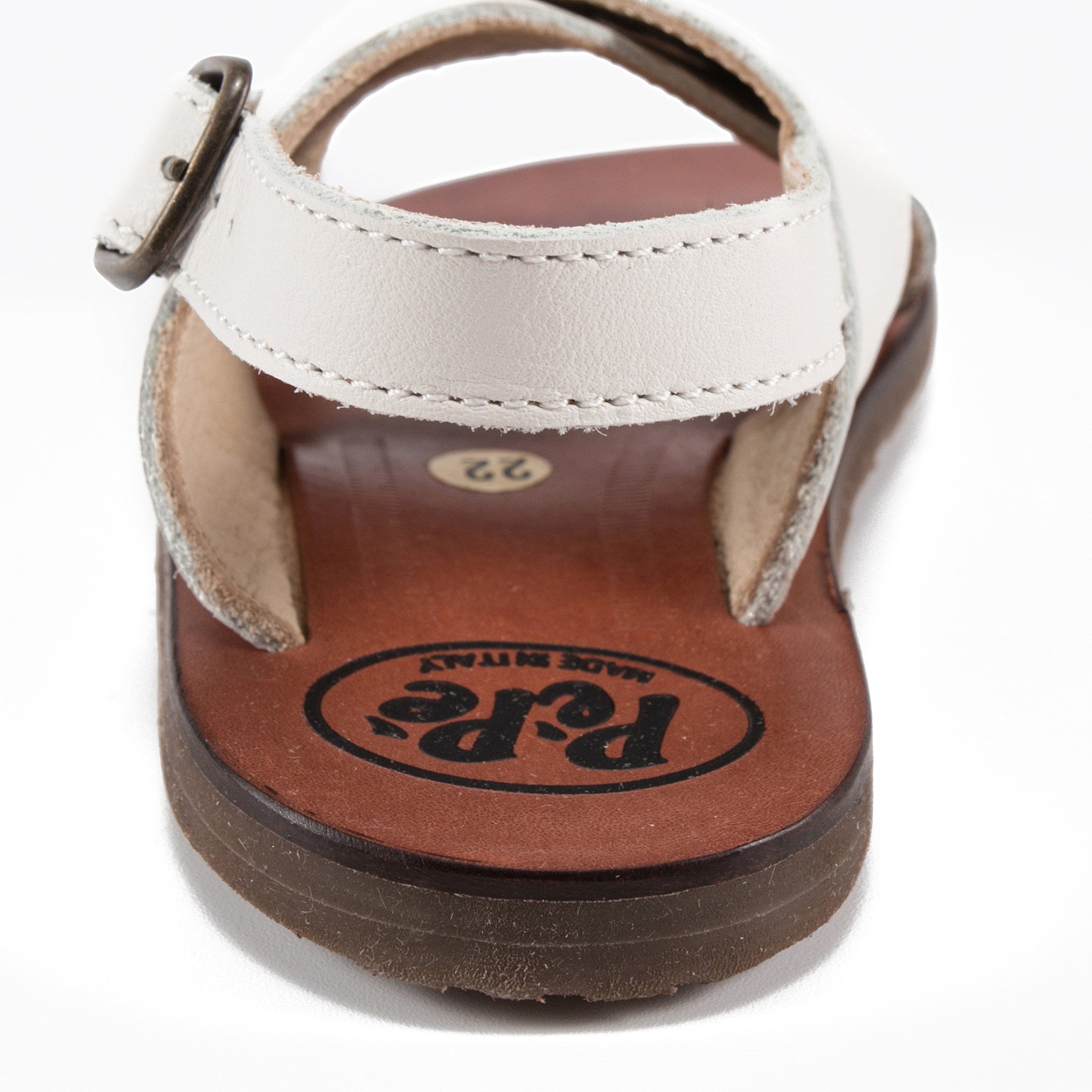 Girls White Leather sandals