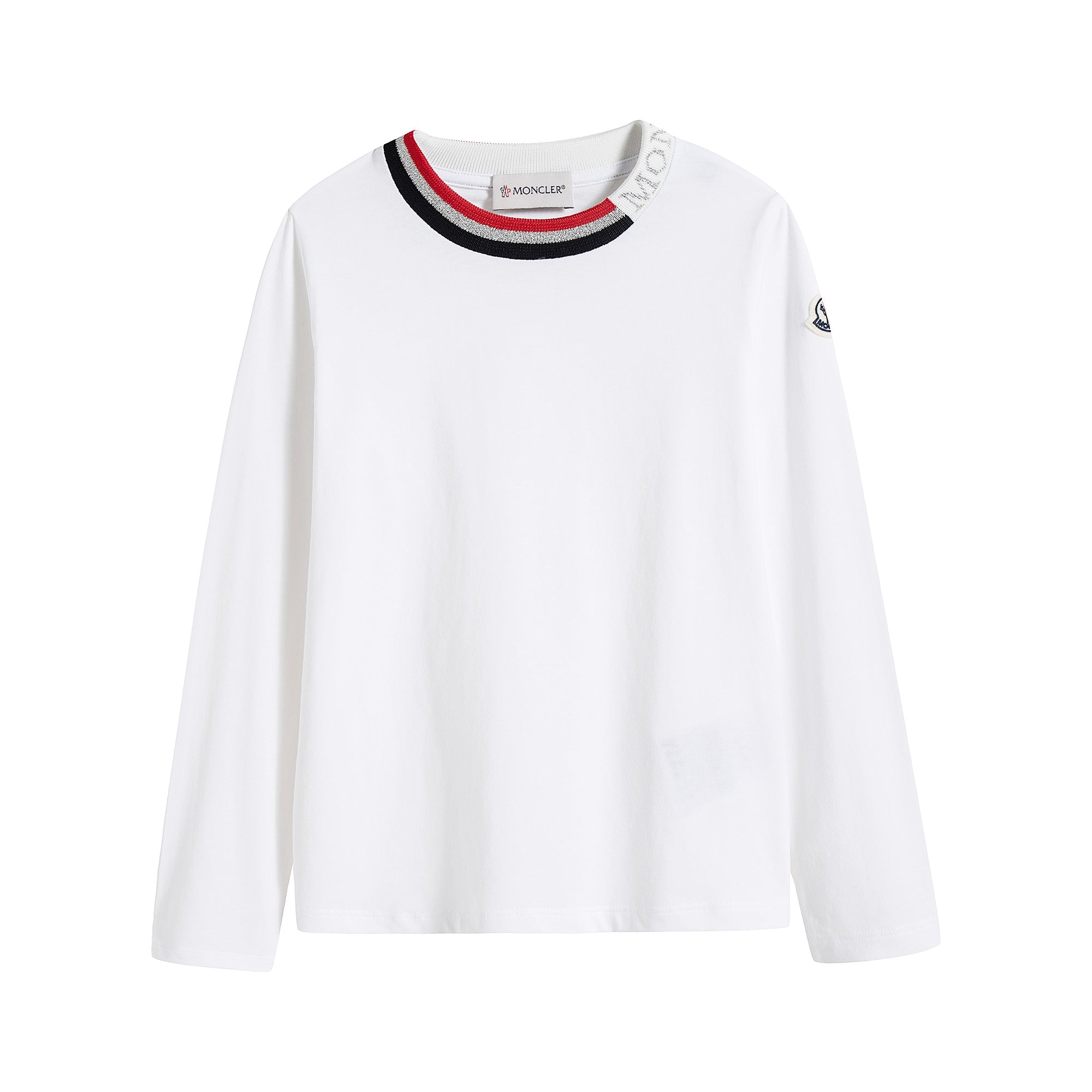 Girls White Logo Cotton Top