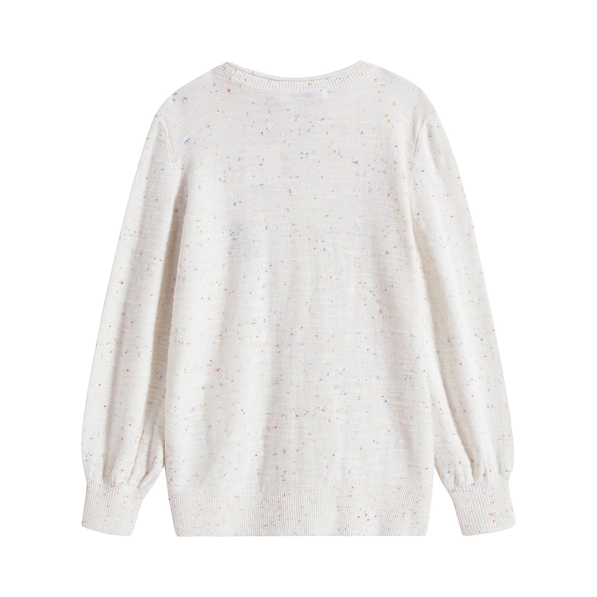 Girls White Logo Sweater