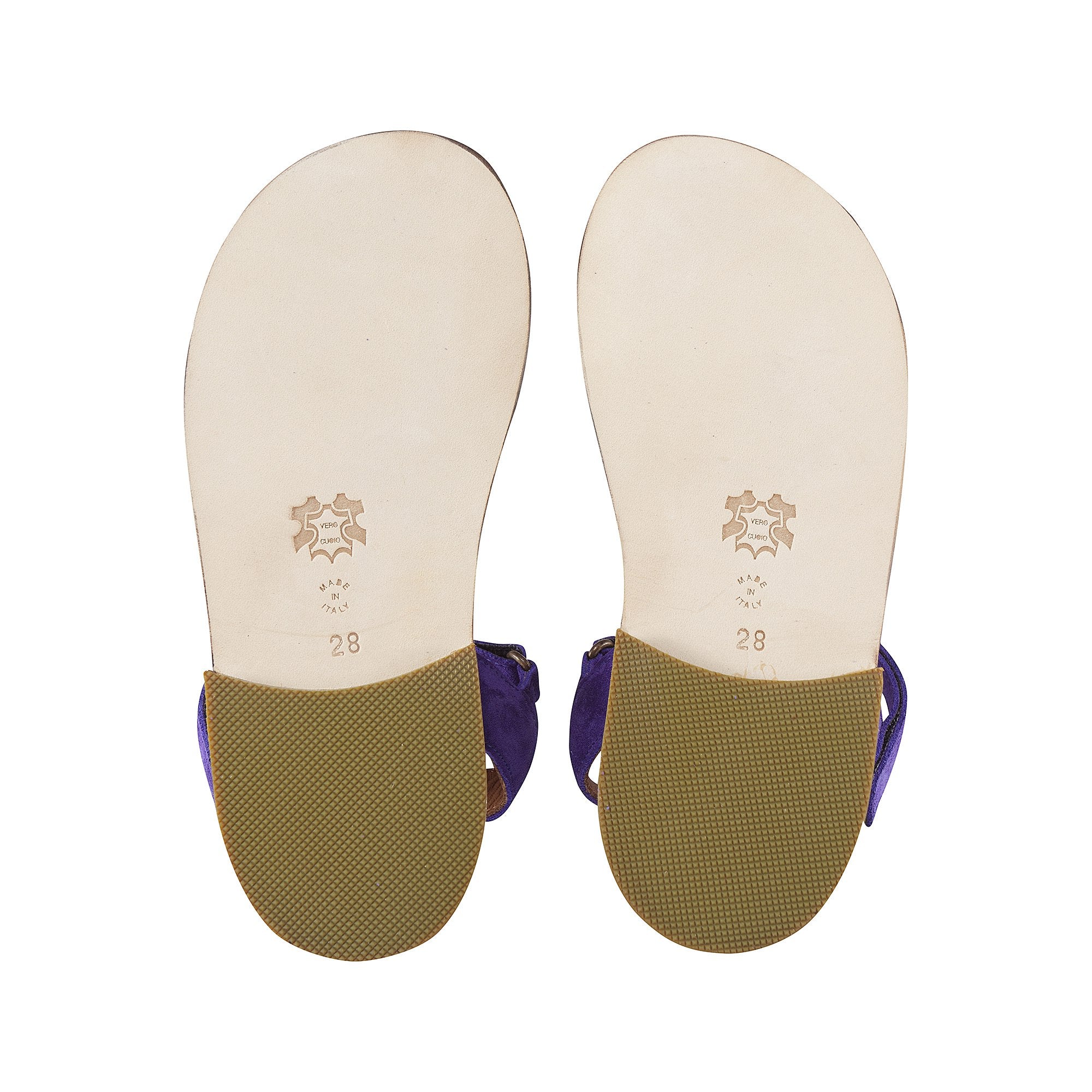 Girls Violet Petal Leather Shoes