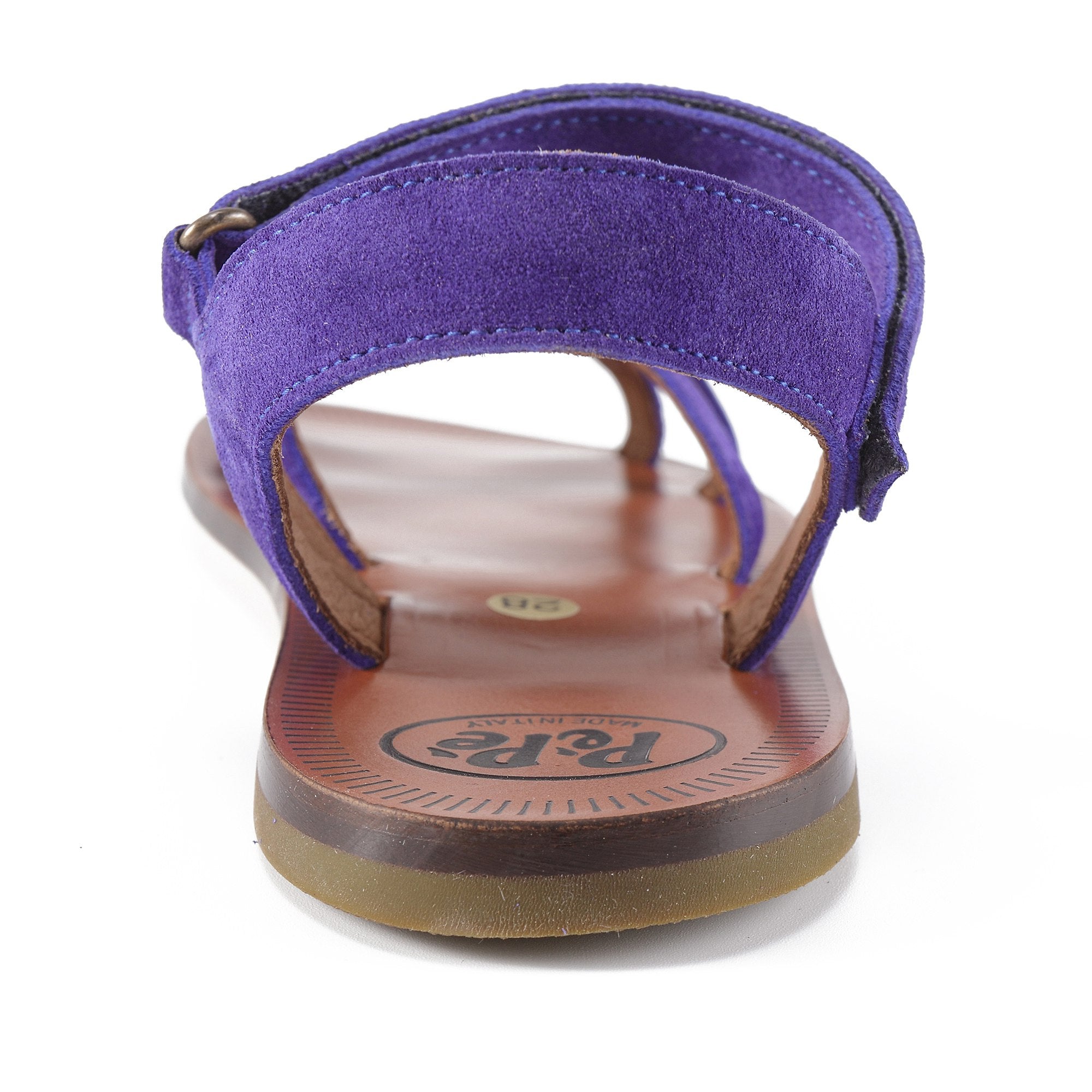 Girls Violet Petal Leather Shoes