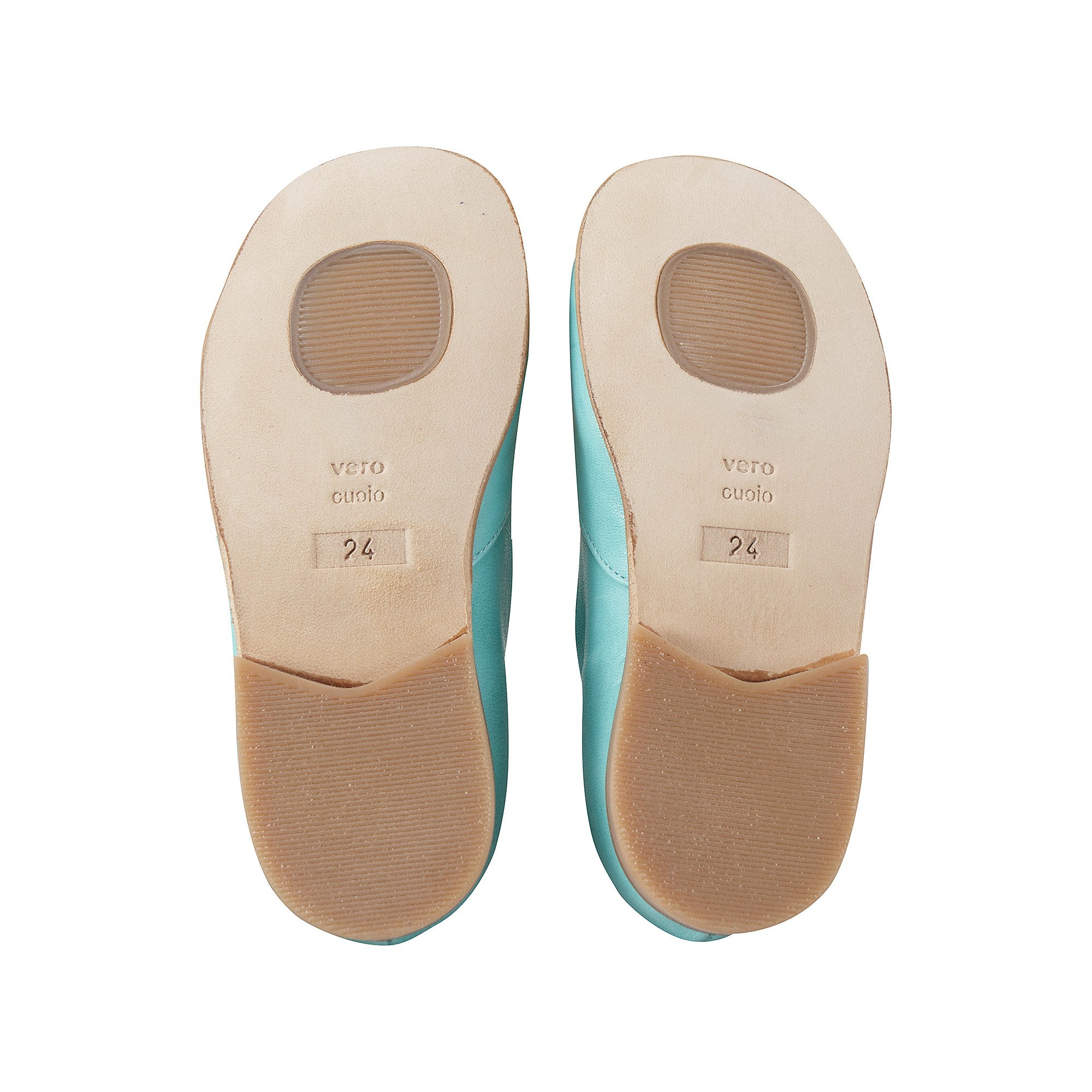 Girls Green Leather Shoes