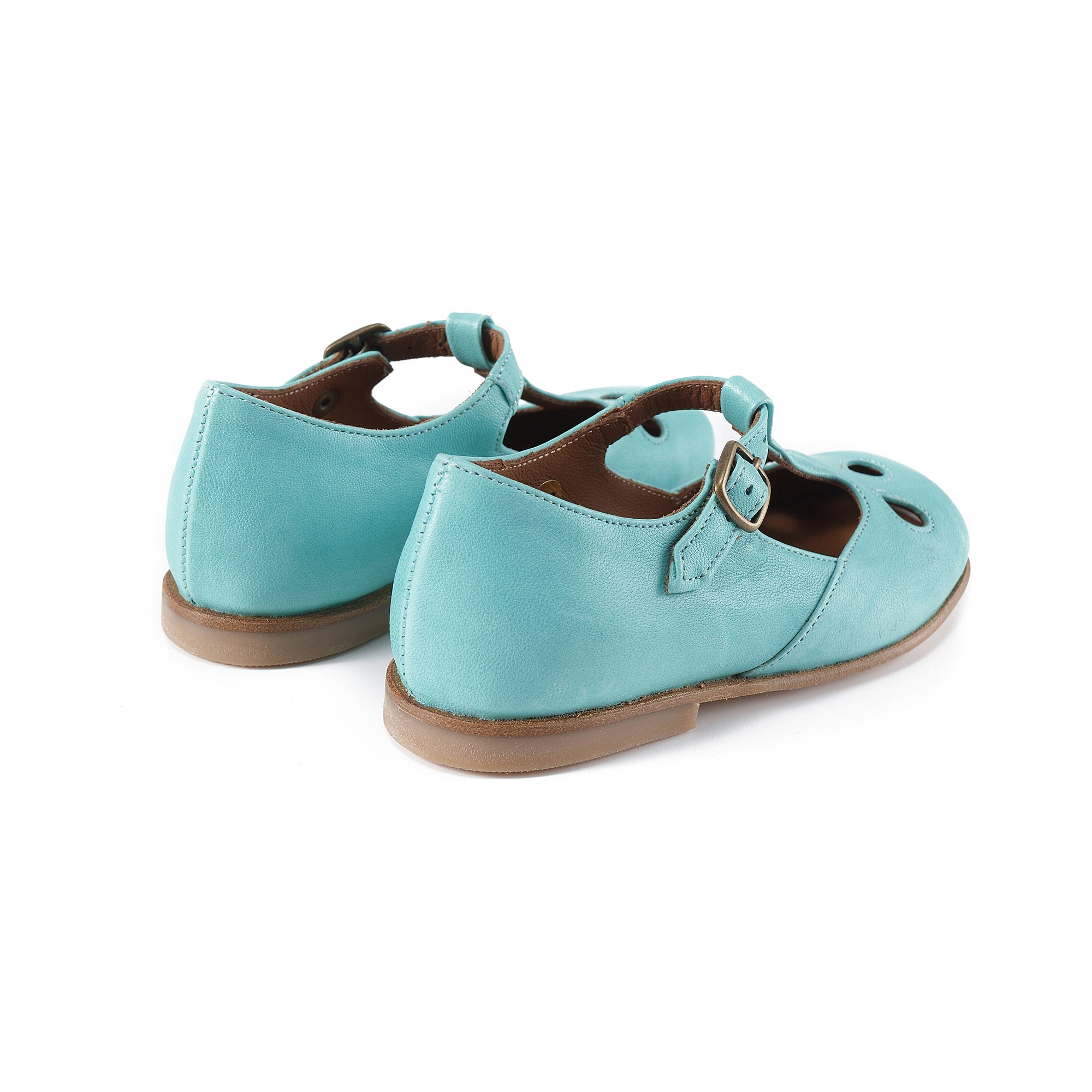 Girls Green Leather Shoes