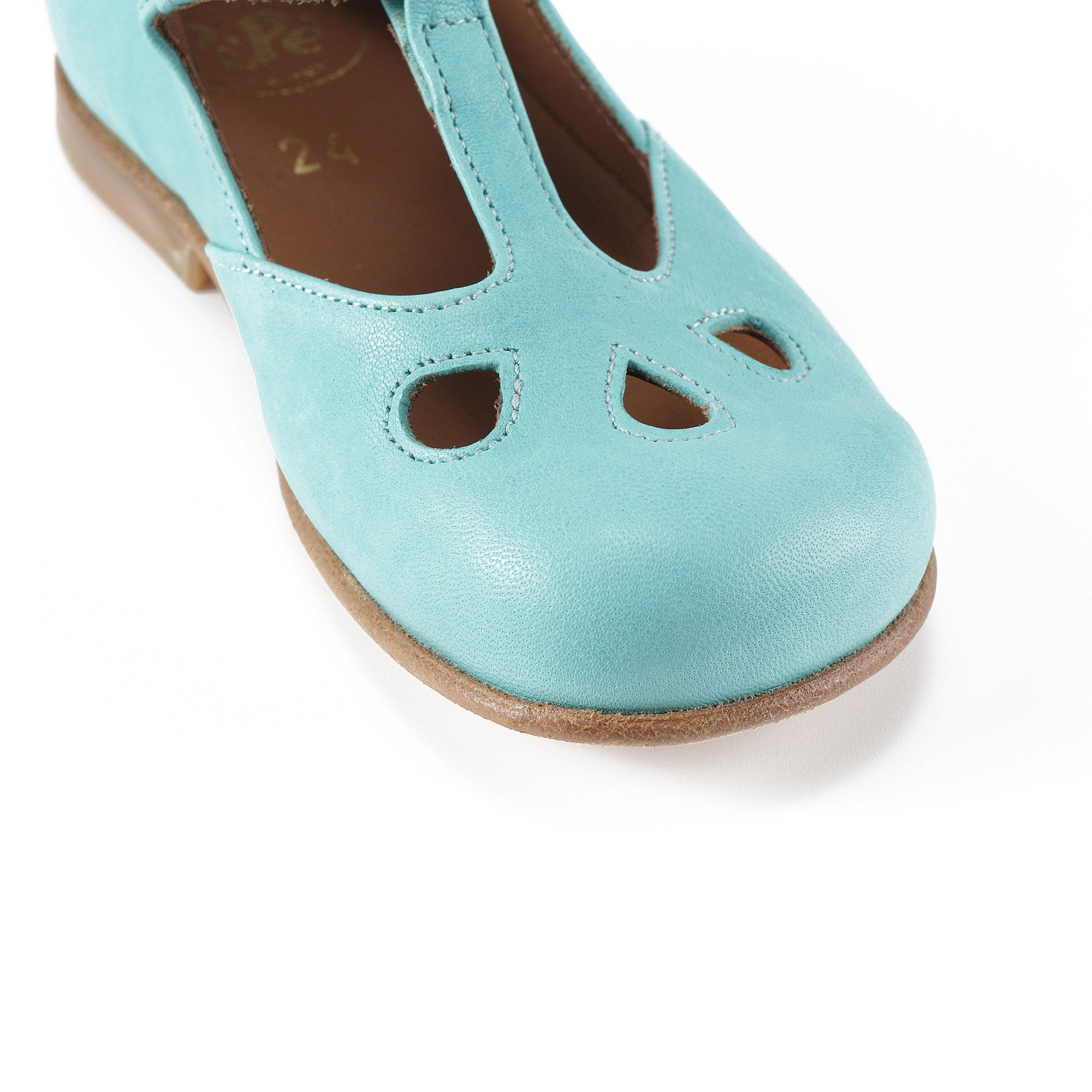 Girls Green Leather Shoes