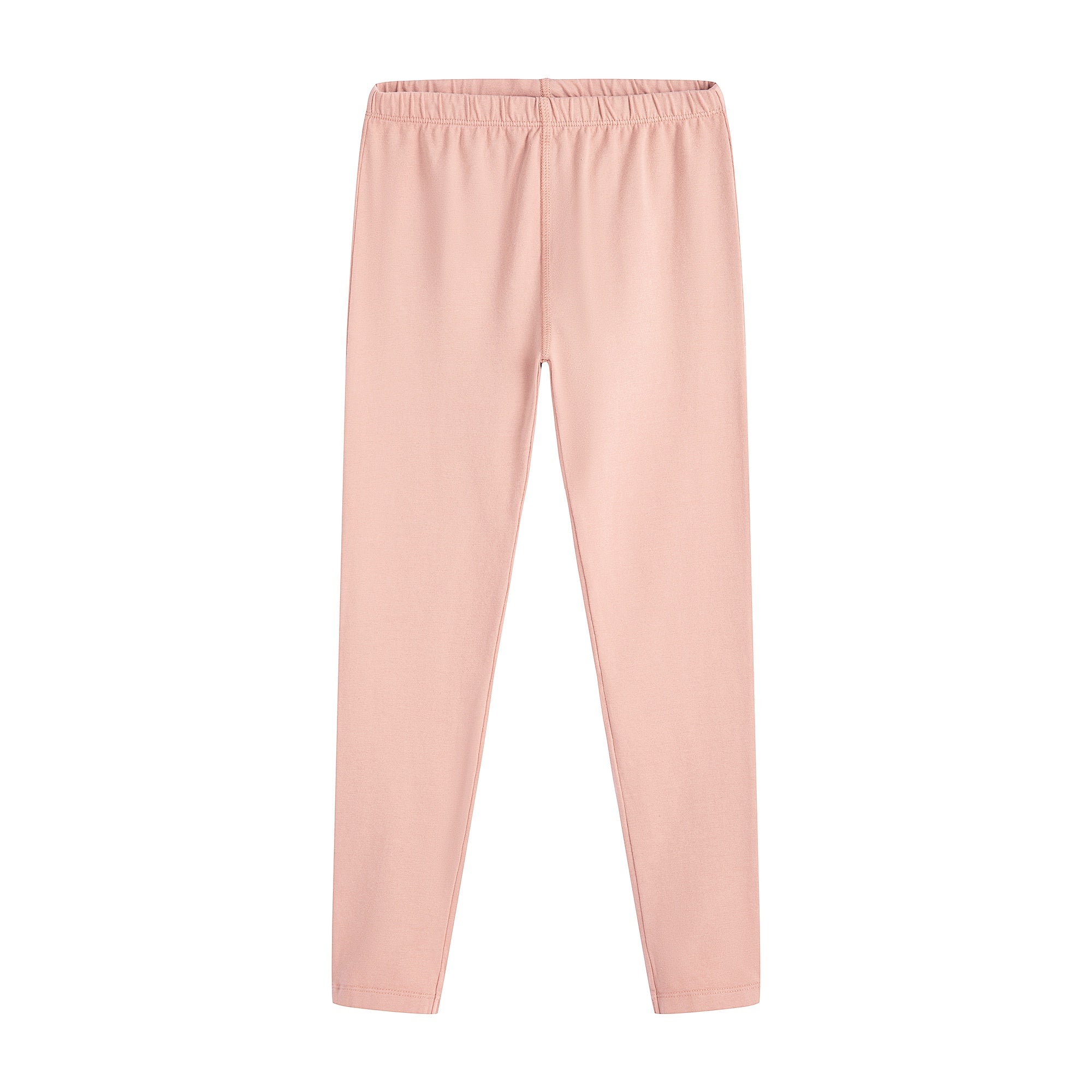 Girls Pink Cotton Leggings