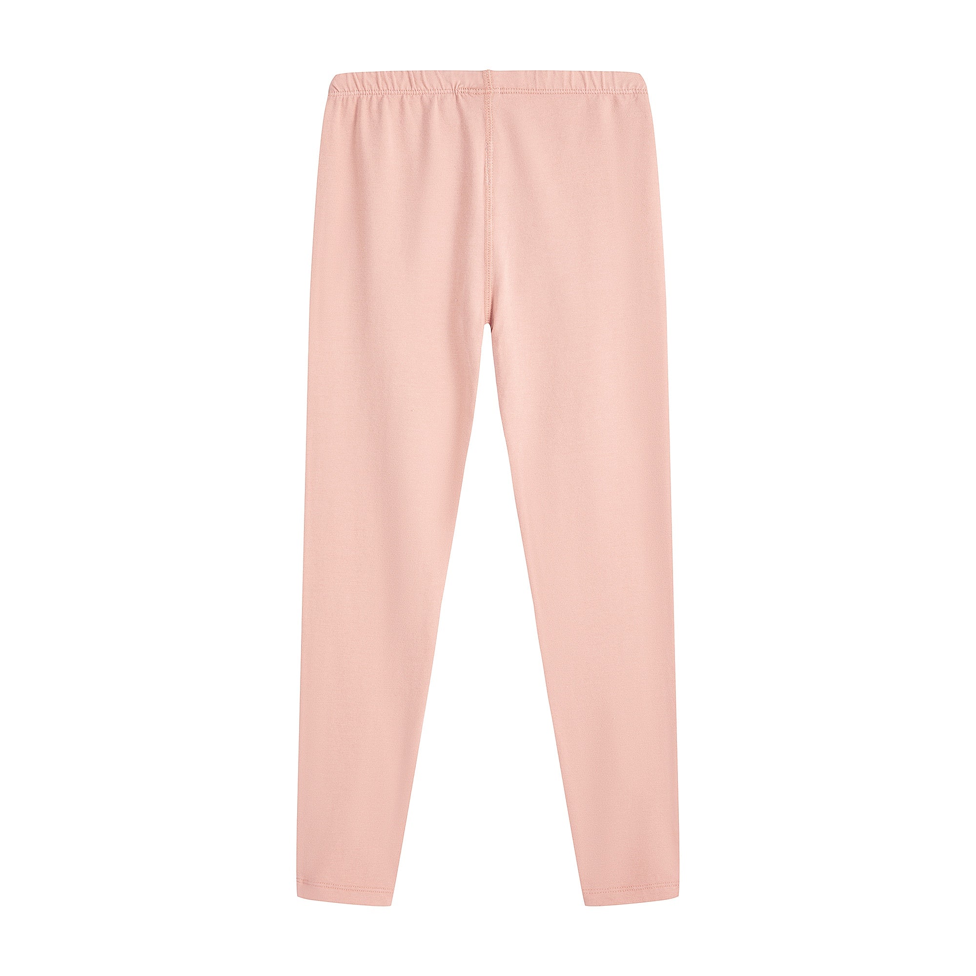 Girls Pink Cotton Leggings