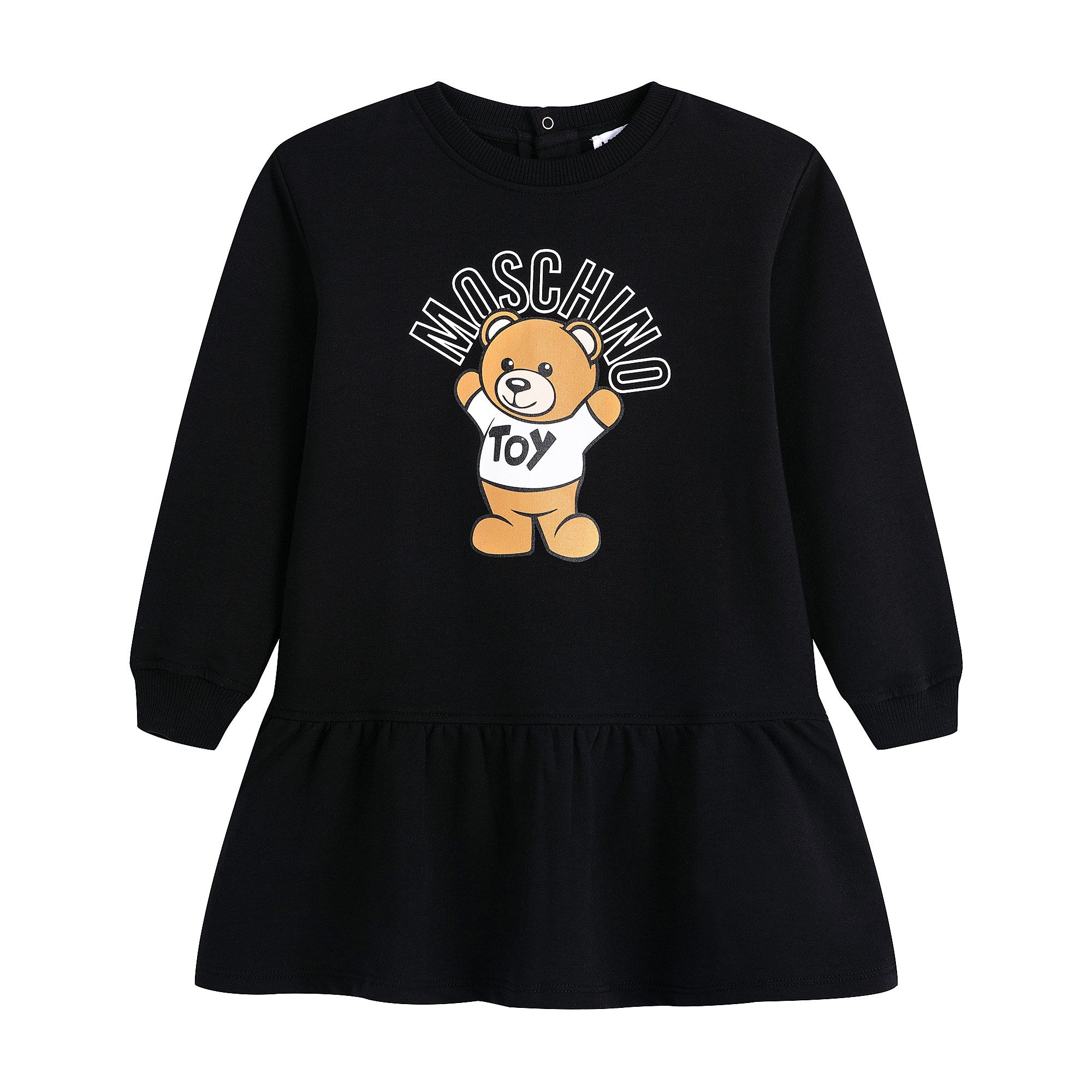 Baby Girls Black Printed Dress