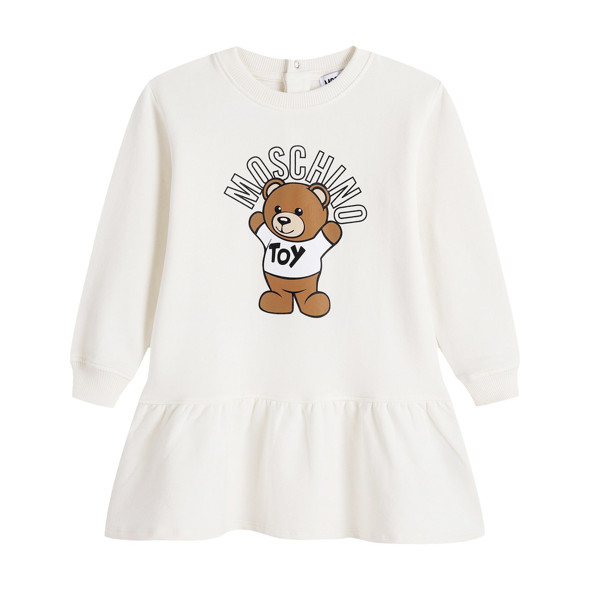 Baby Girls White Printed Dress