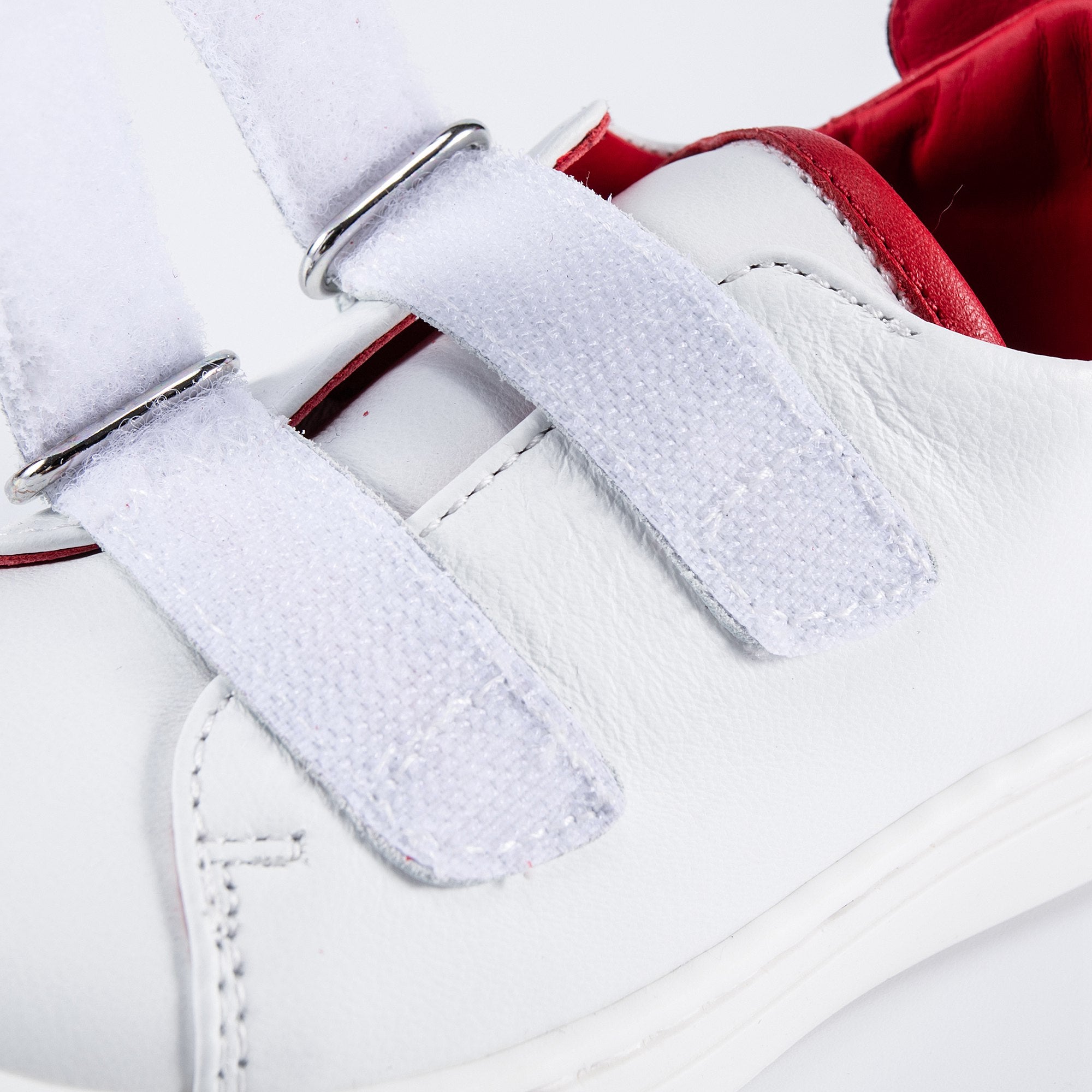 Baby Girls Red Patch Teddy Sneakers