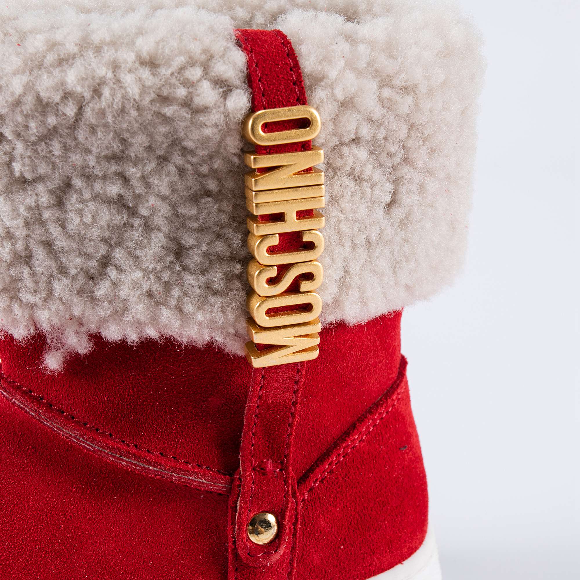 Girls Red Fur Boots