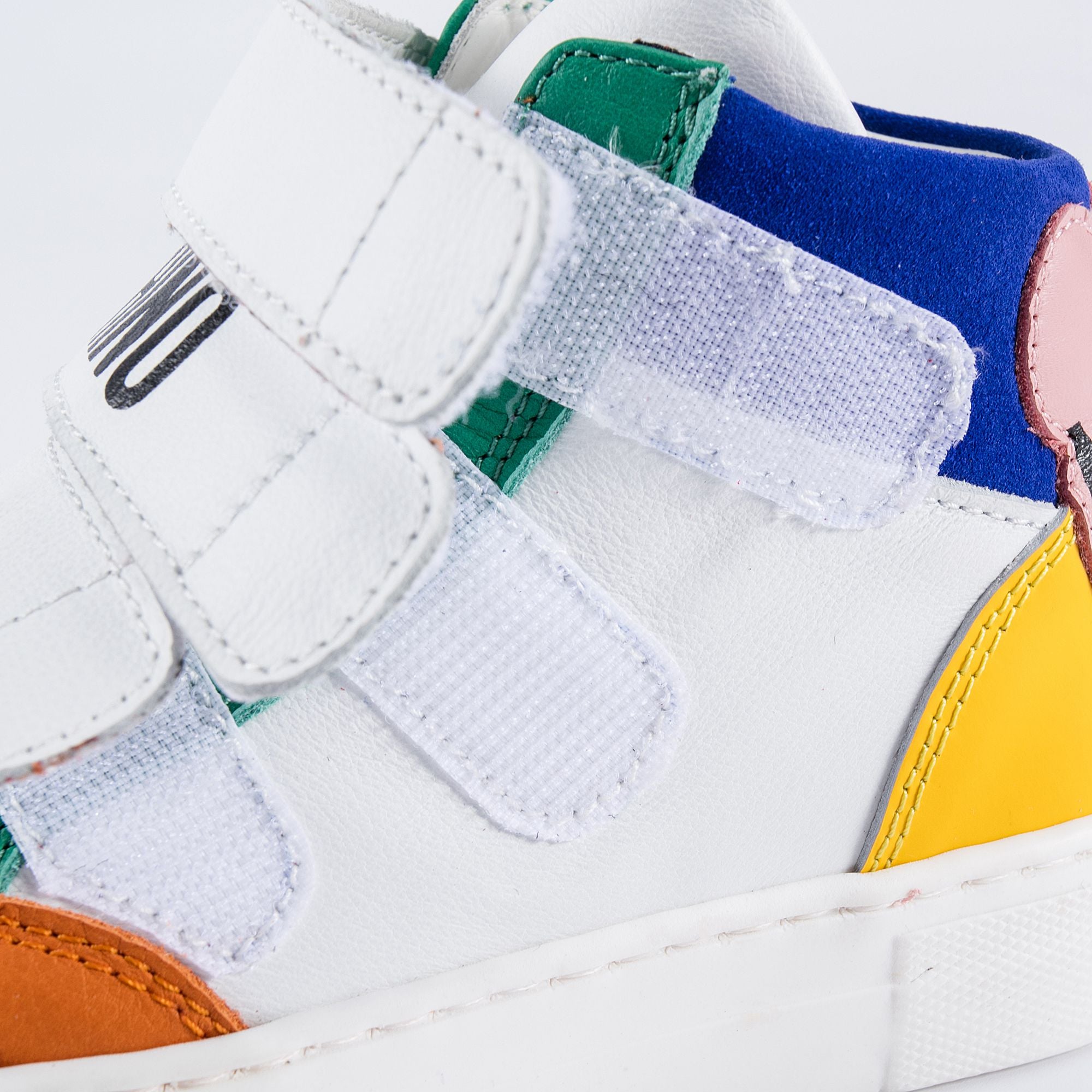 Girls Multicolor Logo Sneakers