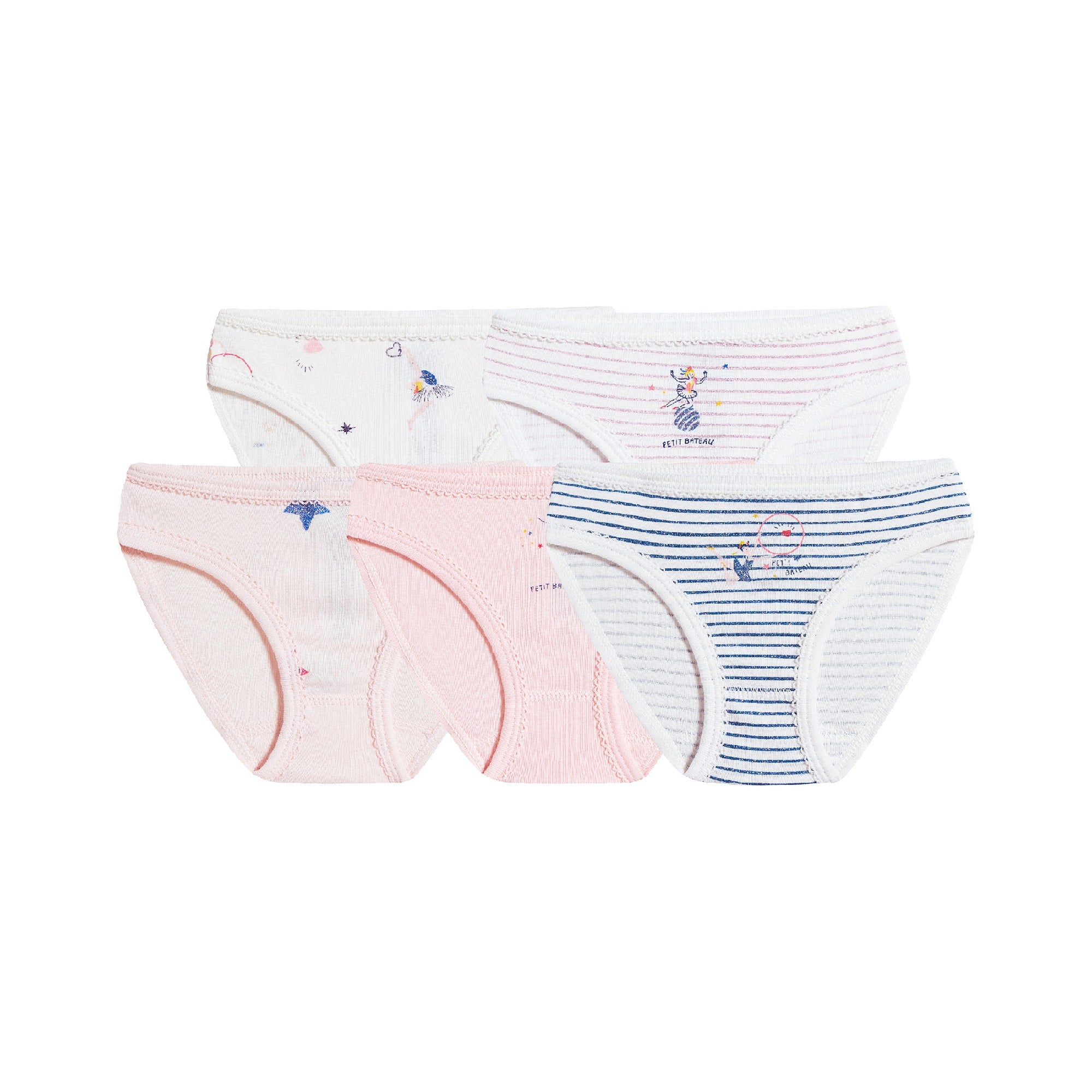 Girls Multicolor Underwears ( 5 Pieces )