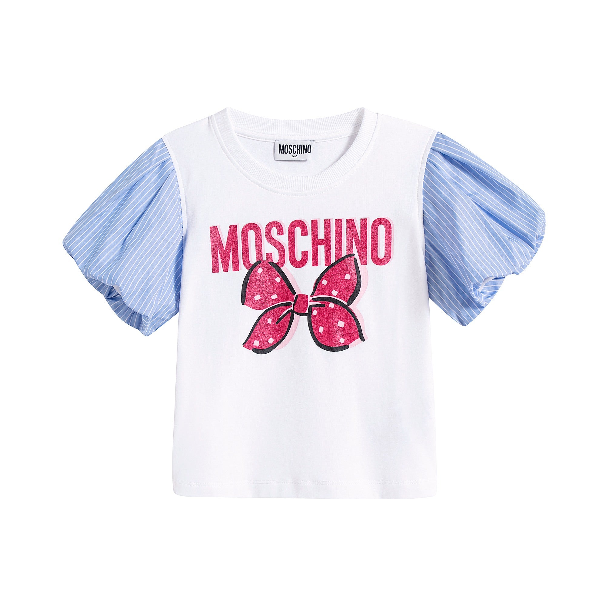 Girls White Logo Cotton T-Shirt
