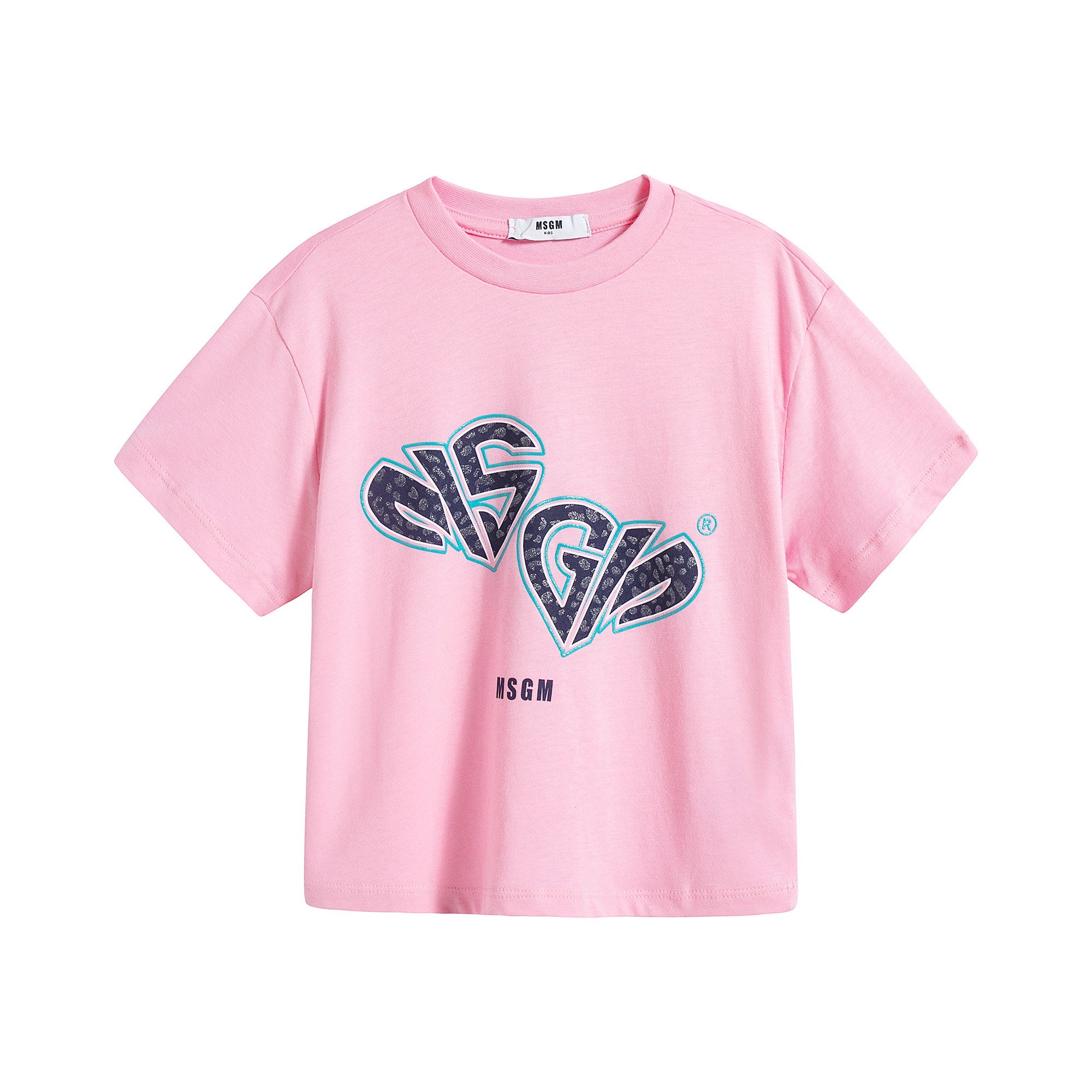 Girls Pink Logo Cotton T-Shirt