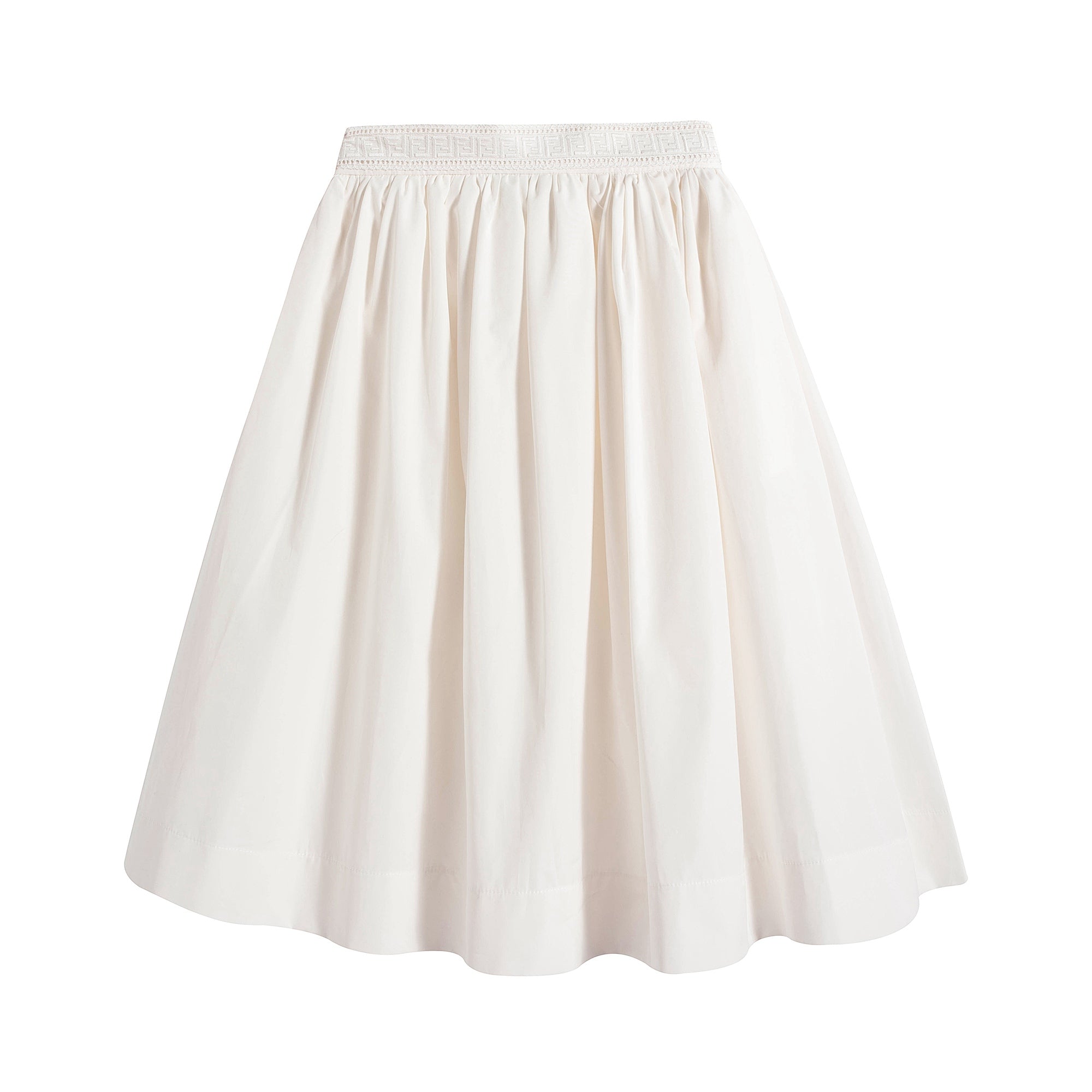 Girls White FF Logo Skirt
