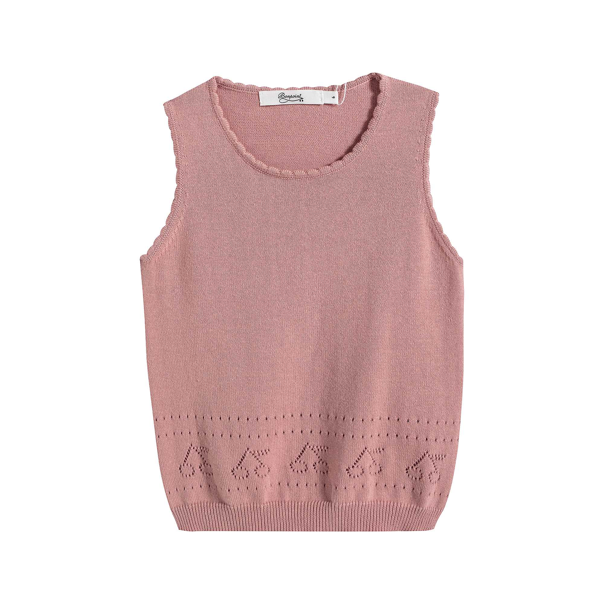 Girls Dark Pink Logo Cotton Vest