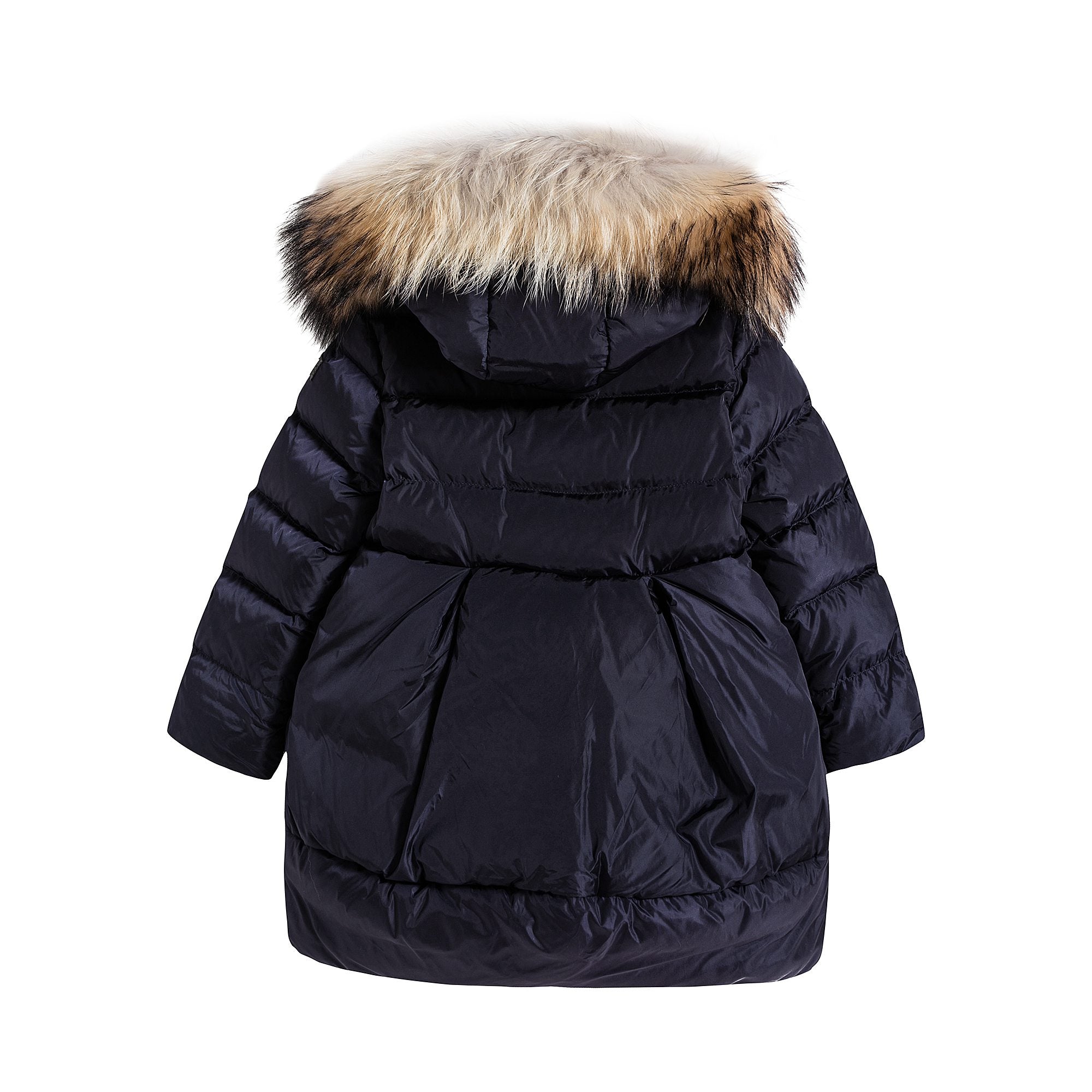 Girls Dark Blue Padded Down Coat