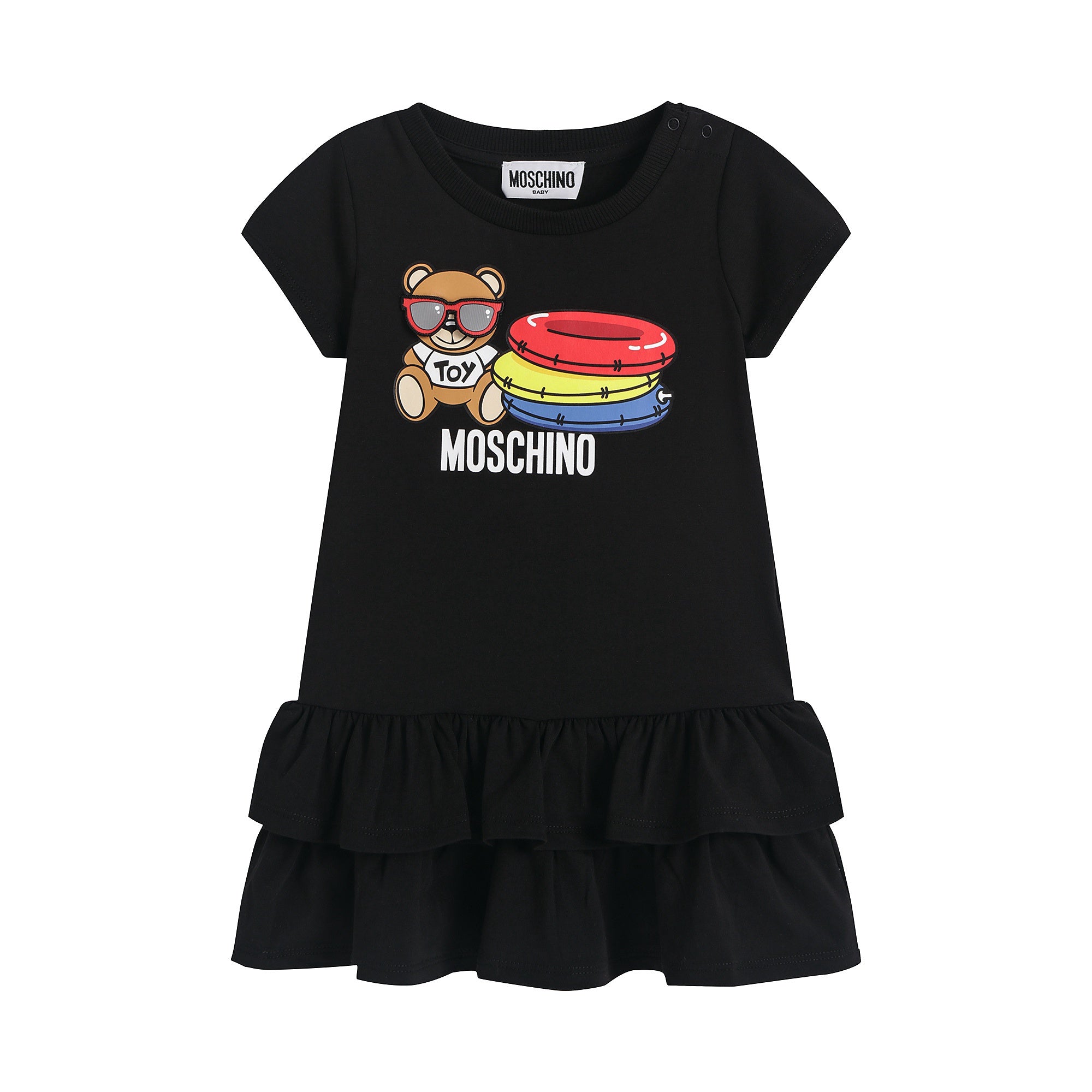 Baby Girls Black Bear Cotton Dress