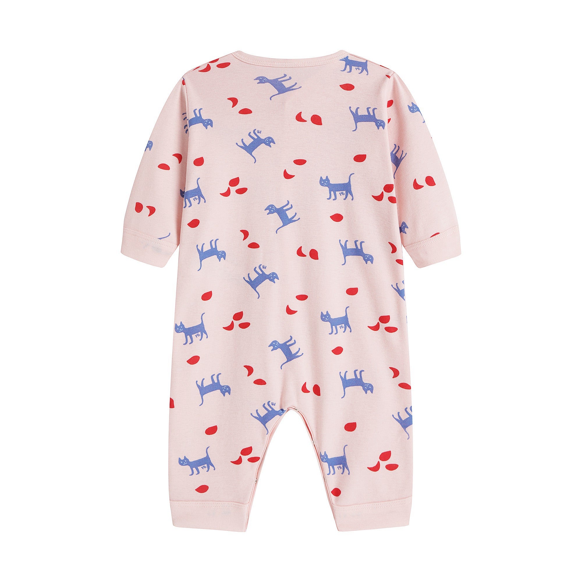 Baby Girls Pink Cotton Babysuit
