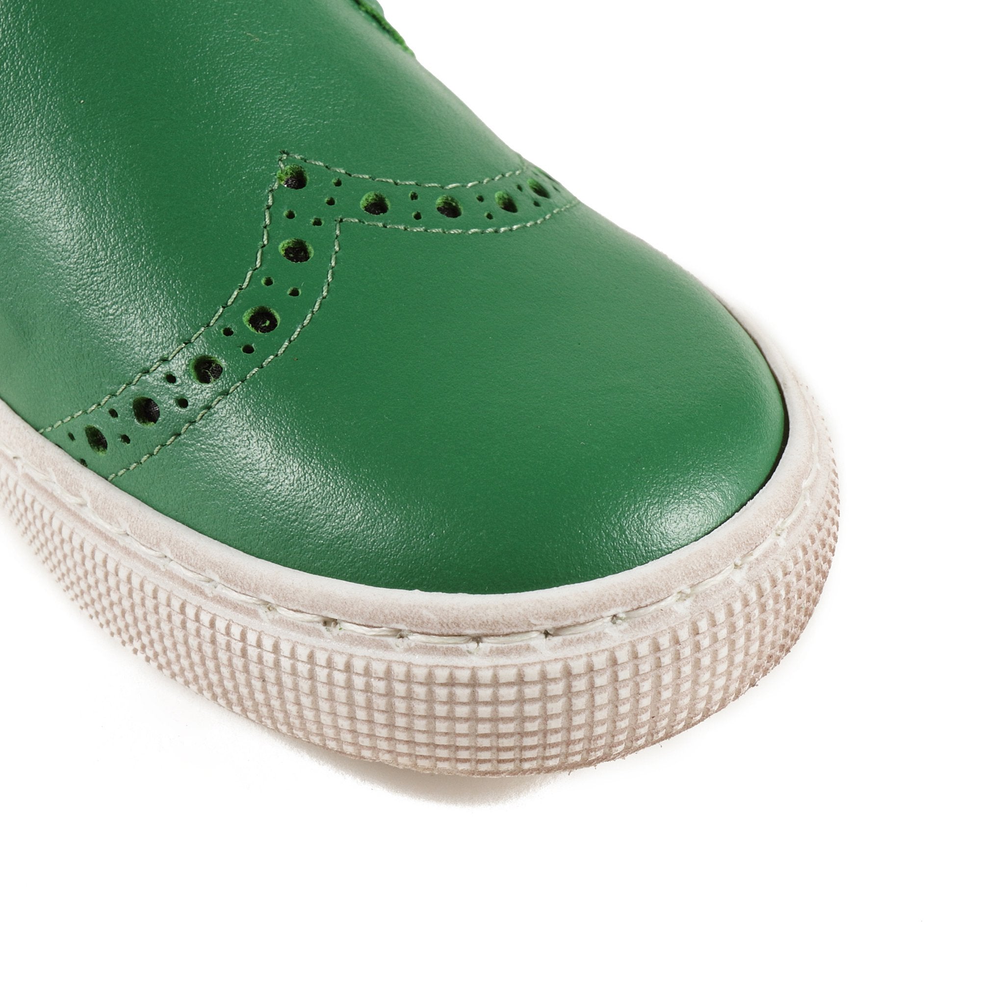 Boys & Girls Green Leather Shoes