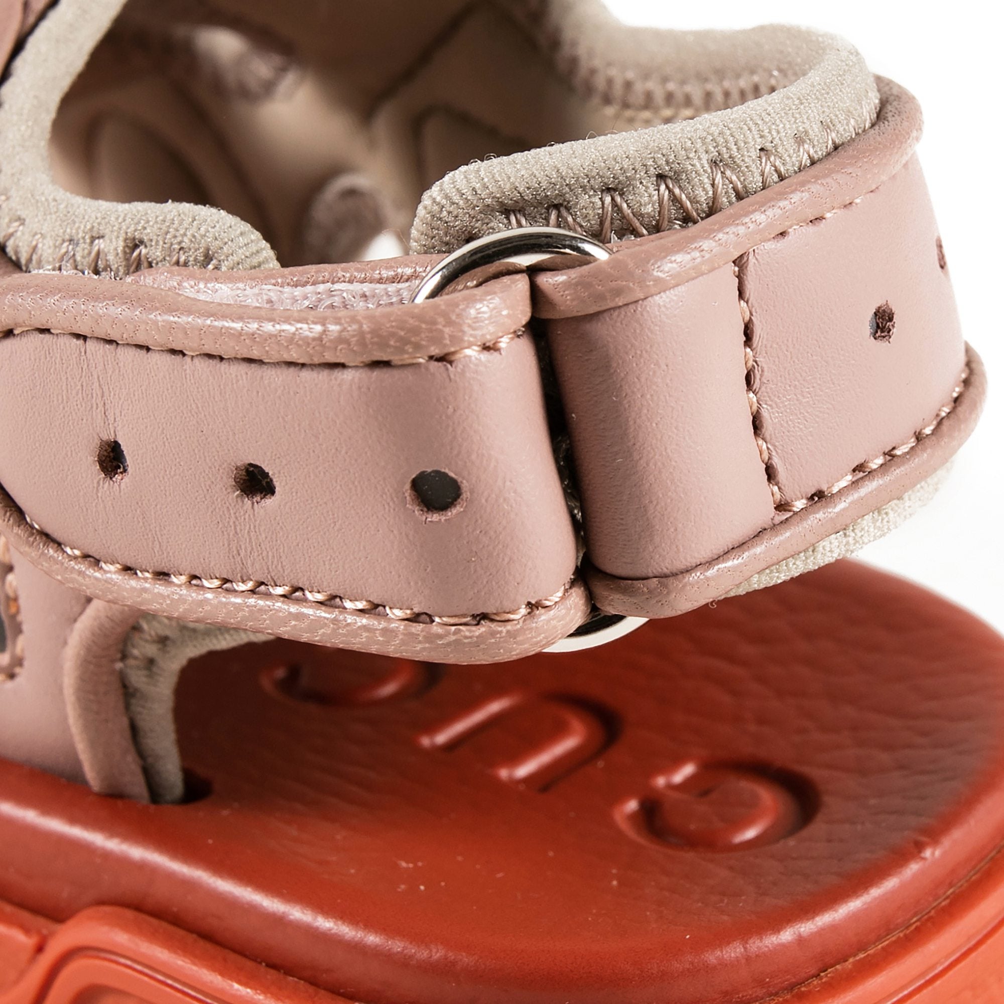 Baby Girls Pink Logo Leather Sandals