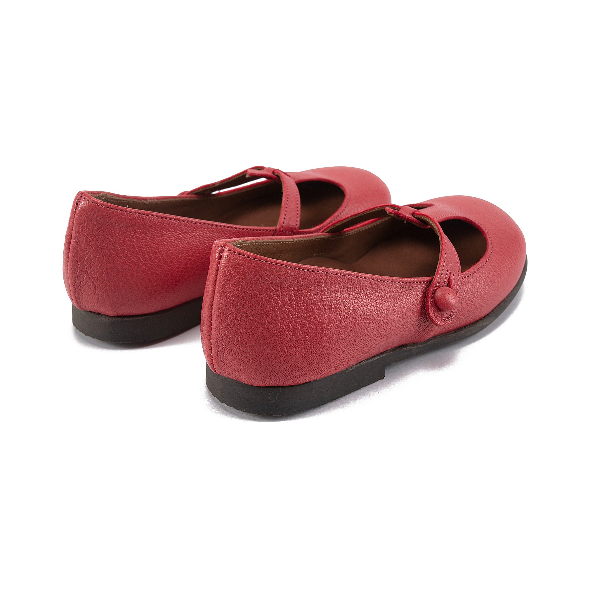 Girls Red Leather Shoes