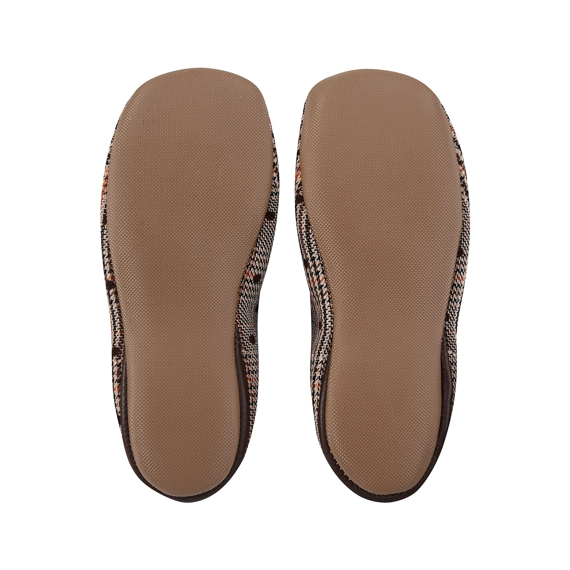 Girls Brown Check Shoes
