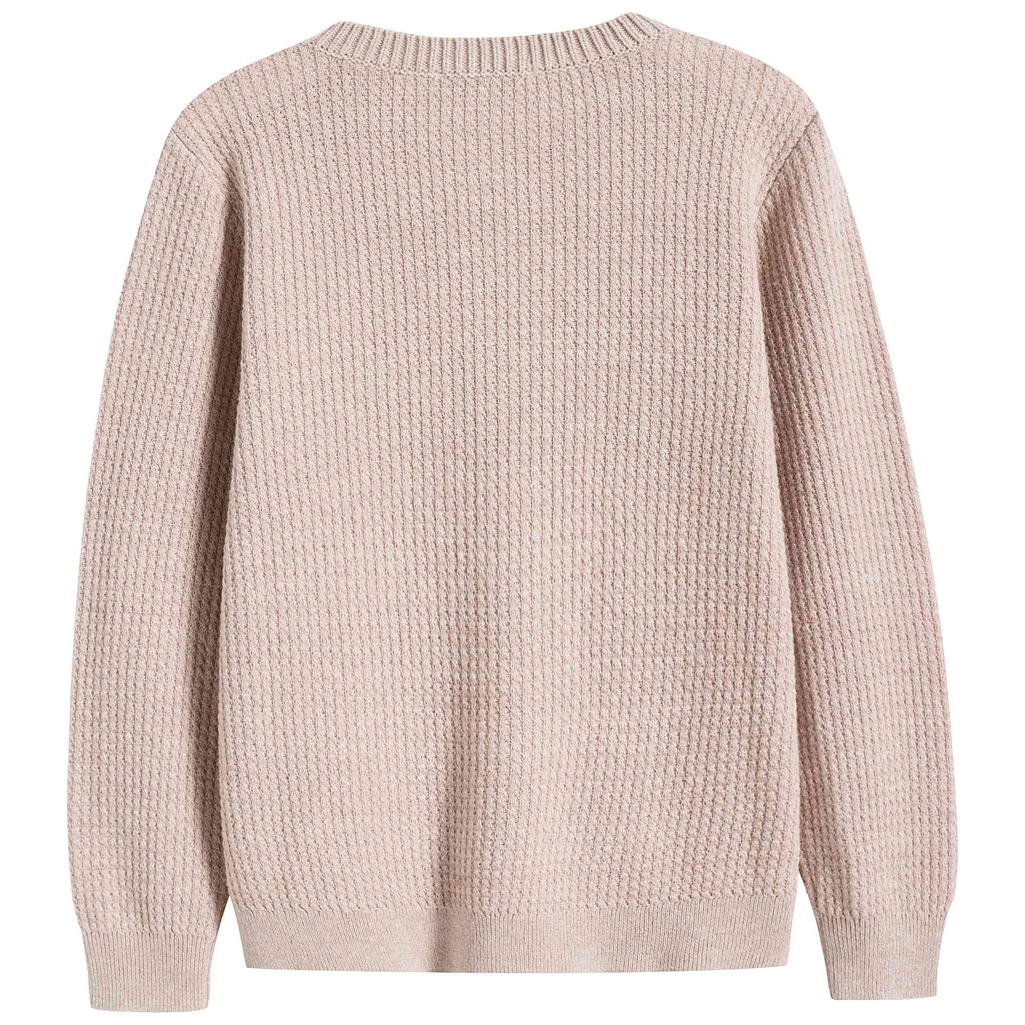 Girls Camel Cotton Cardigan